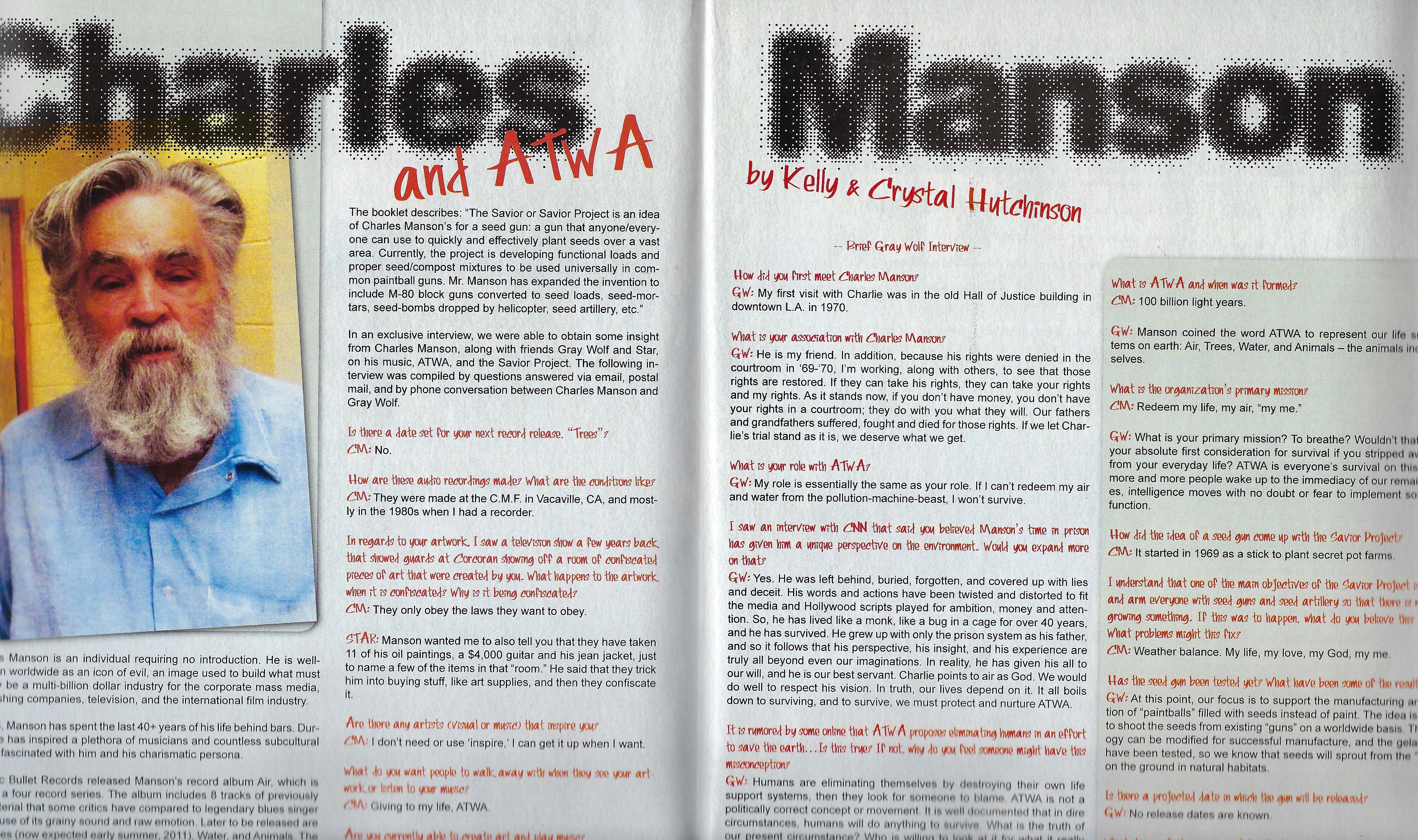 Nug Magazine Charles Manson Article June 2011 NEW image 2