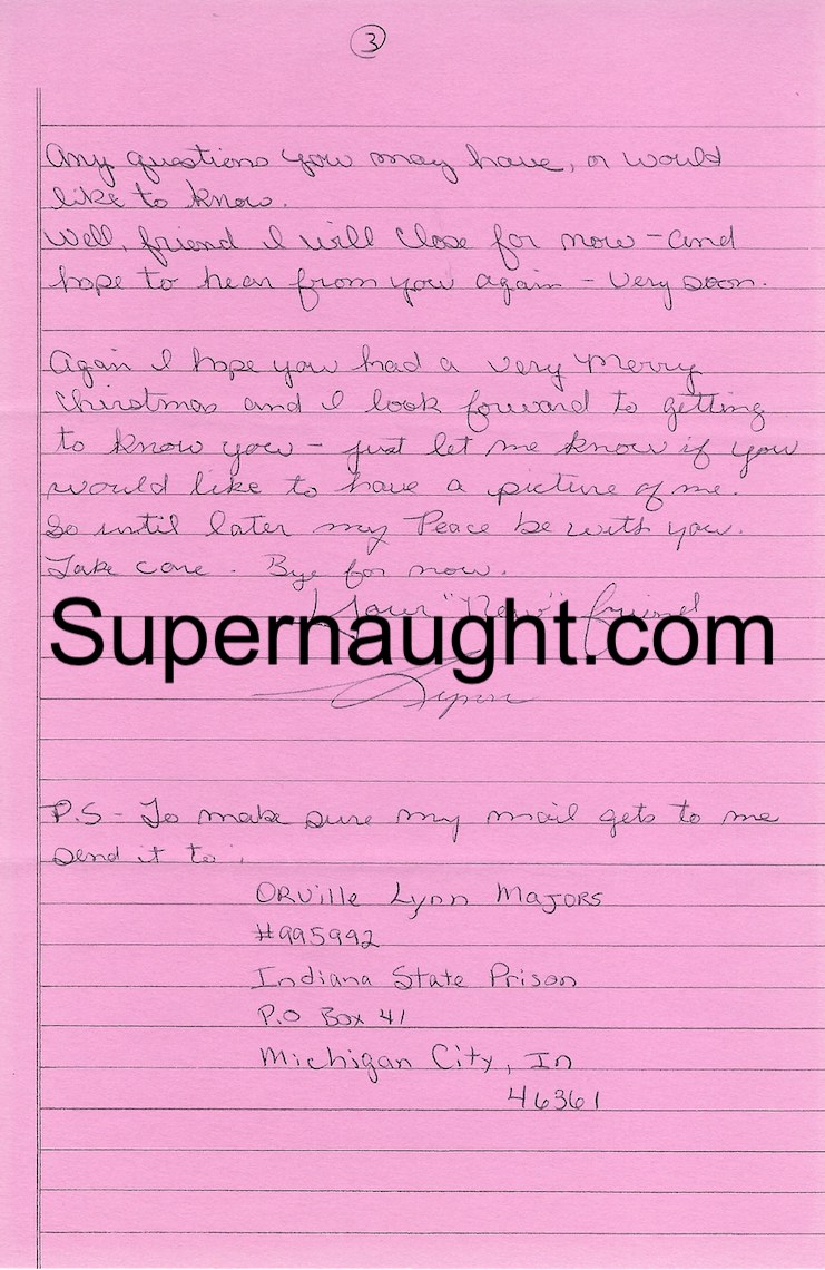 Orville Majors 3 Page Letter and Envelope Both Signed image 3