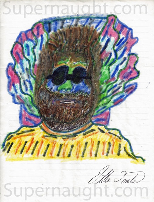 Ottis Toole Jerry Garcia Drawing Signed
