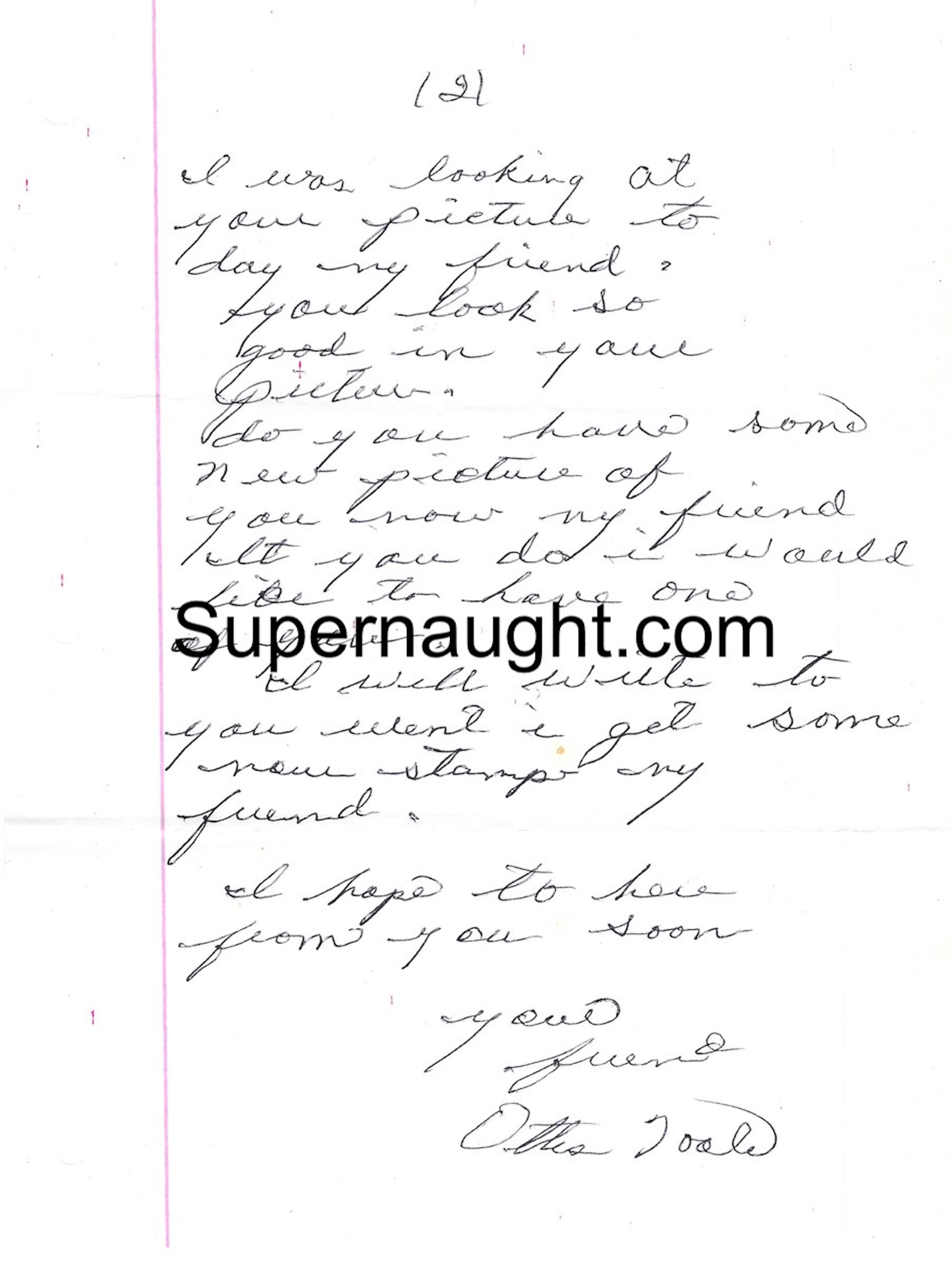 Ottis Toole Letter and Envelope Set Both Signed image 2
