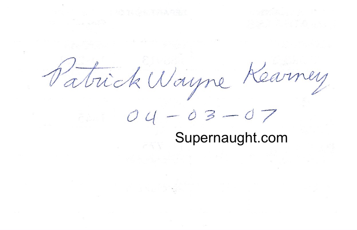 Patrick Kearney Inmate Pass Signed image 2