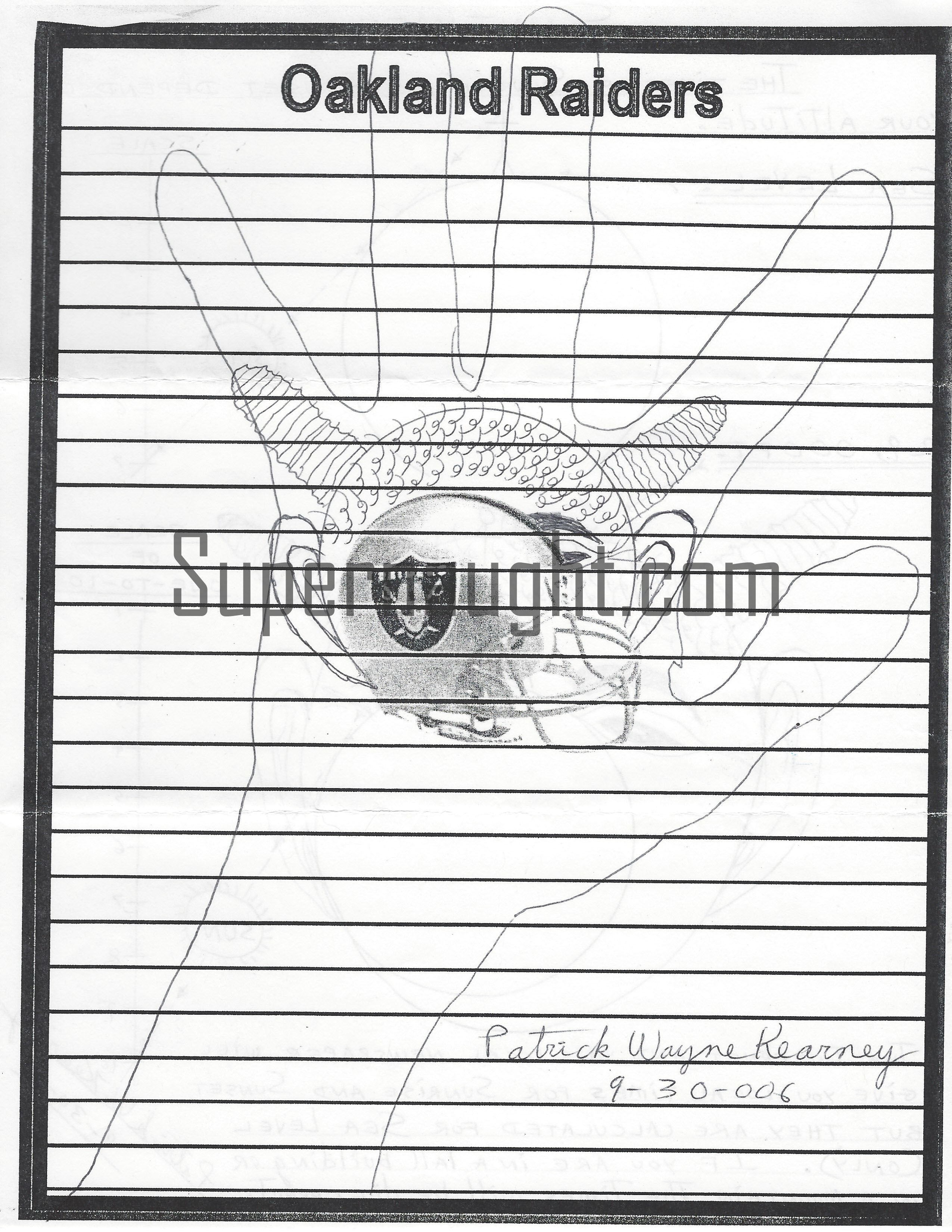 Patrick Kearney Signed Hand Tracing Sun Times Illustration