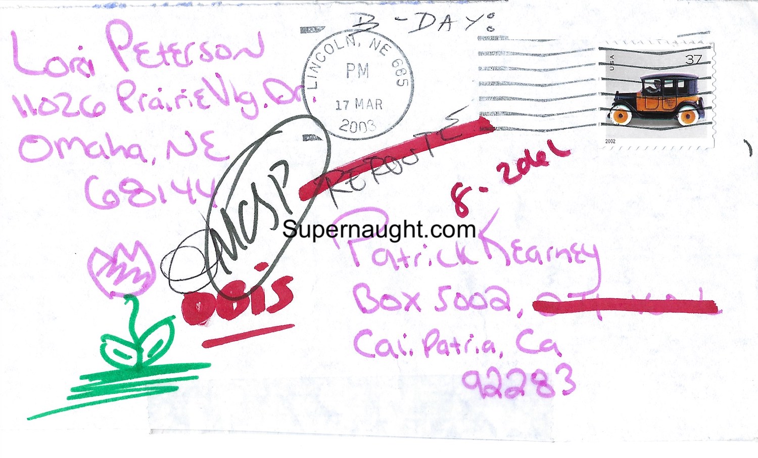 Patrick Kearney Signed Letter And Envelope image 3