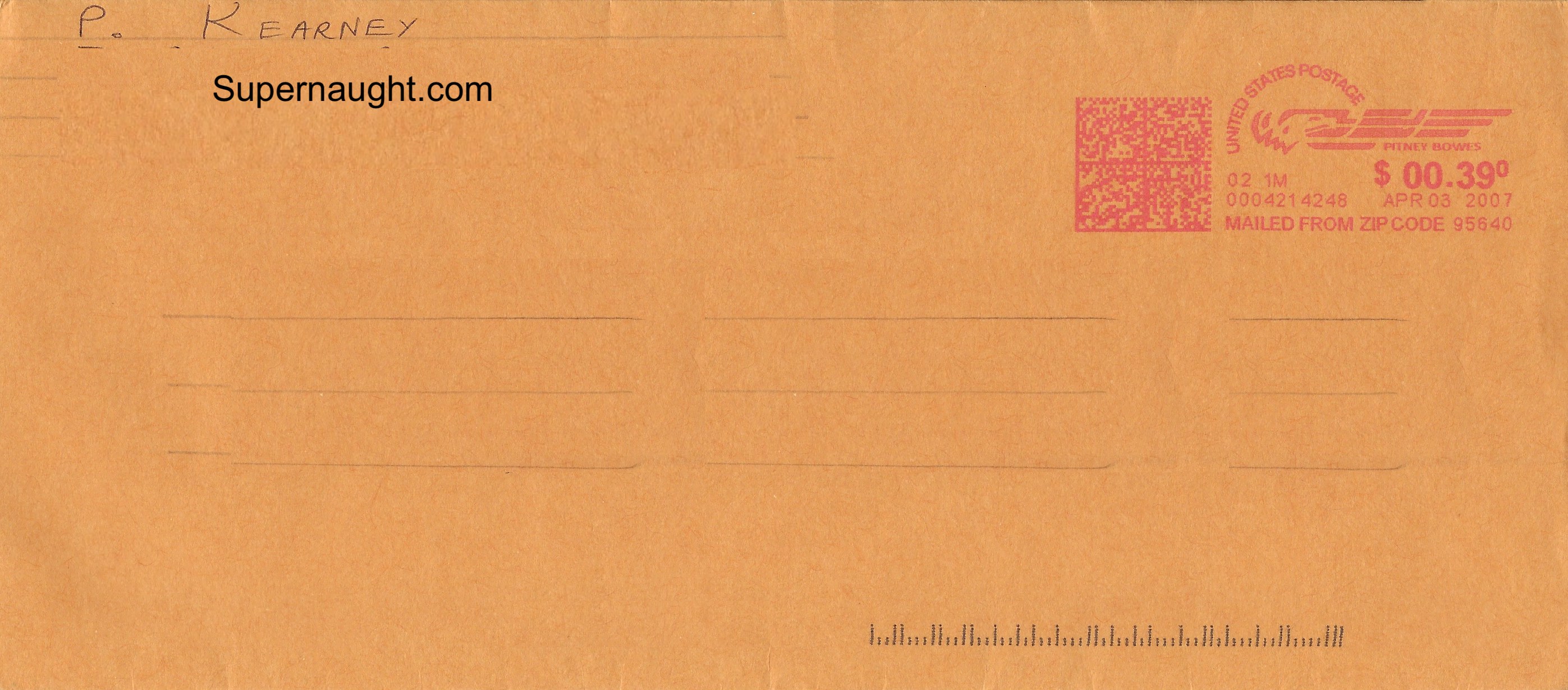 Patrick Kearney Signed Letter And Envelope image 2