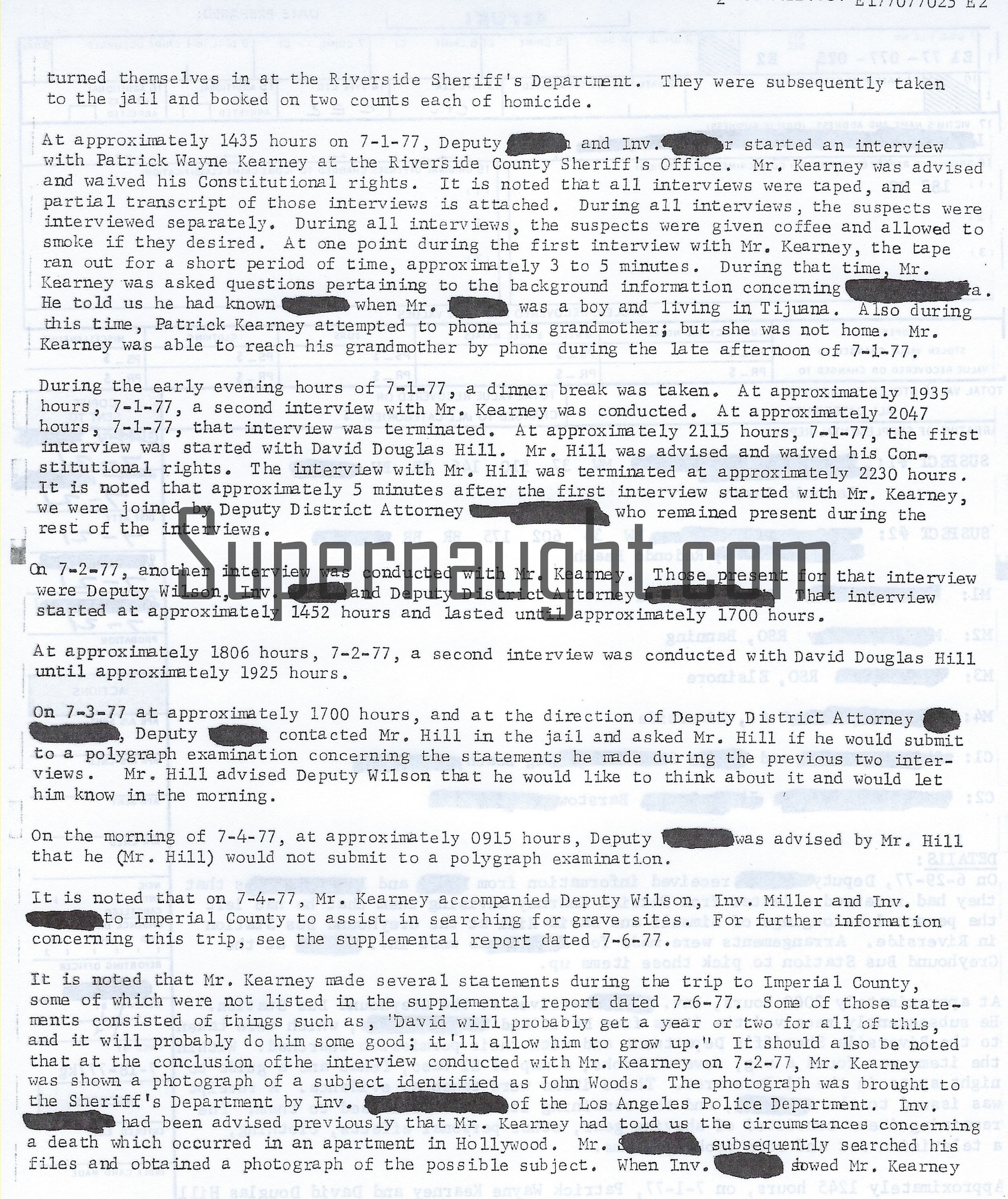 Patrick Wayne Kearney 1977 Crime Report 106 Pages image 3