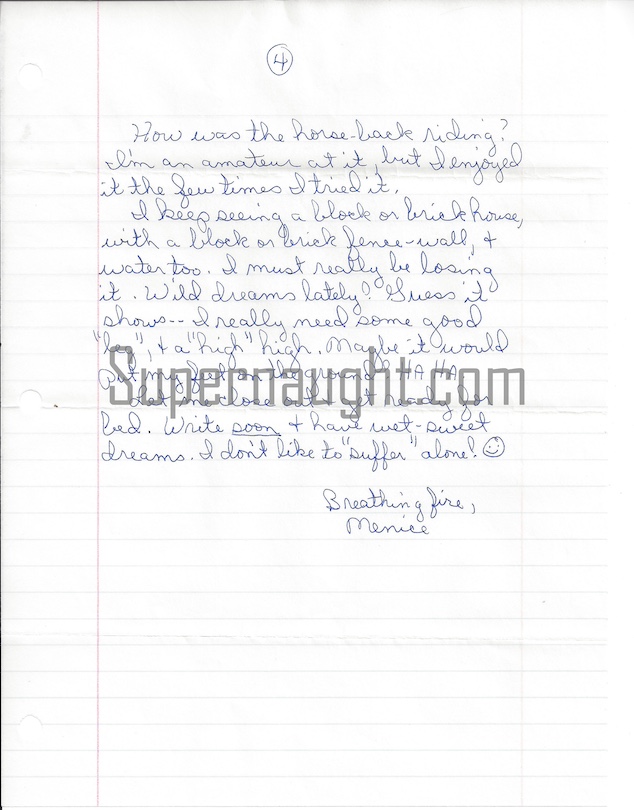 Patsy Evans Letter and Envelope with Artwork Pee Wee Gaskins Girlfriend image 2