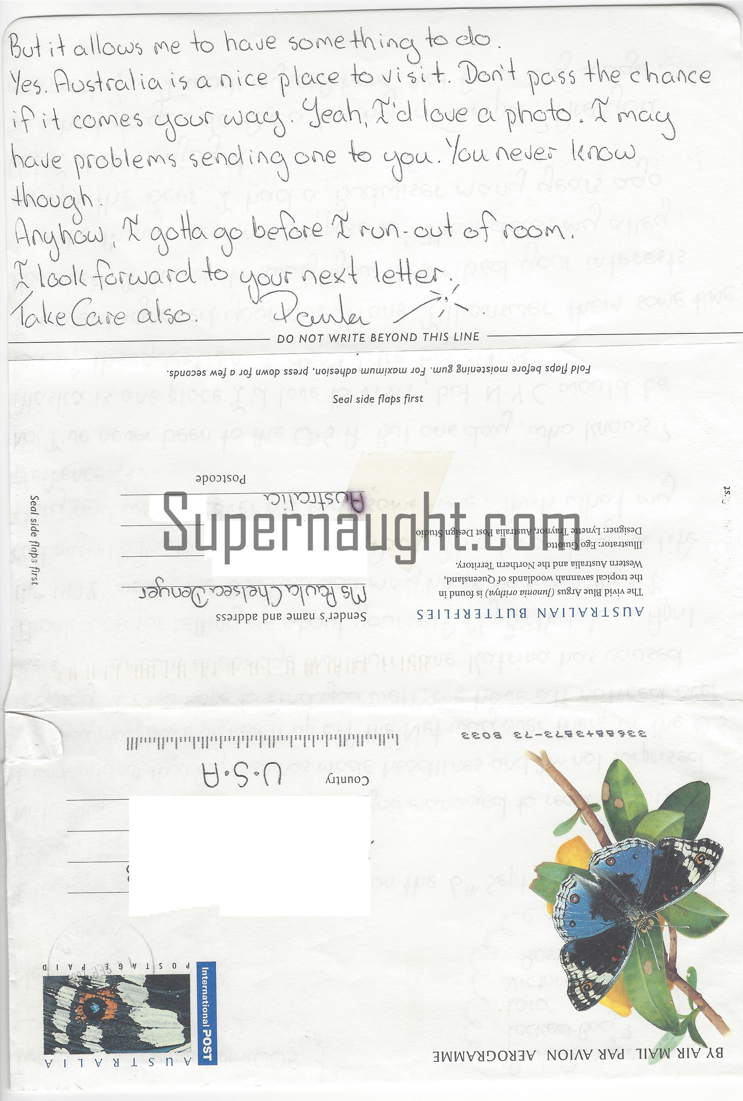 Paul Denyer Letter Signed Twice