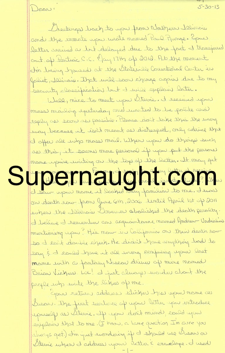Paul Runge Letter Photo and Envelope Set ALL Signed