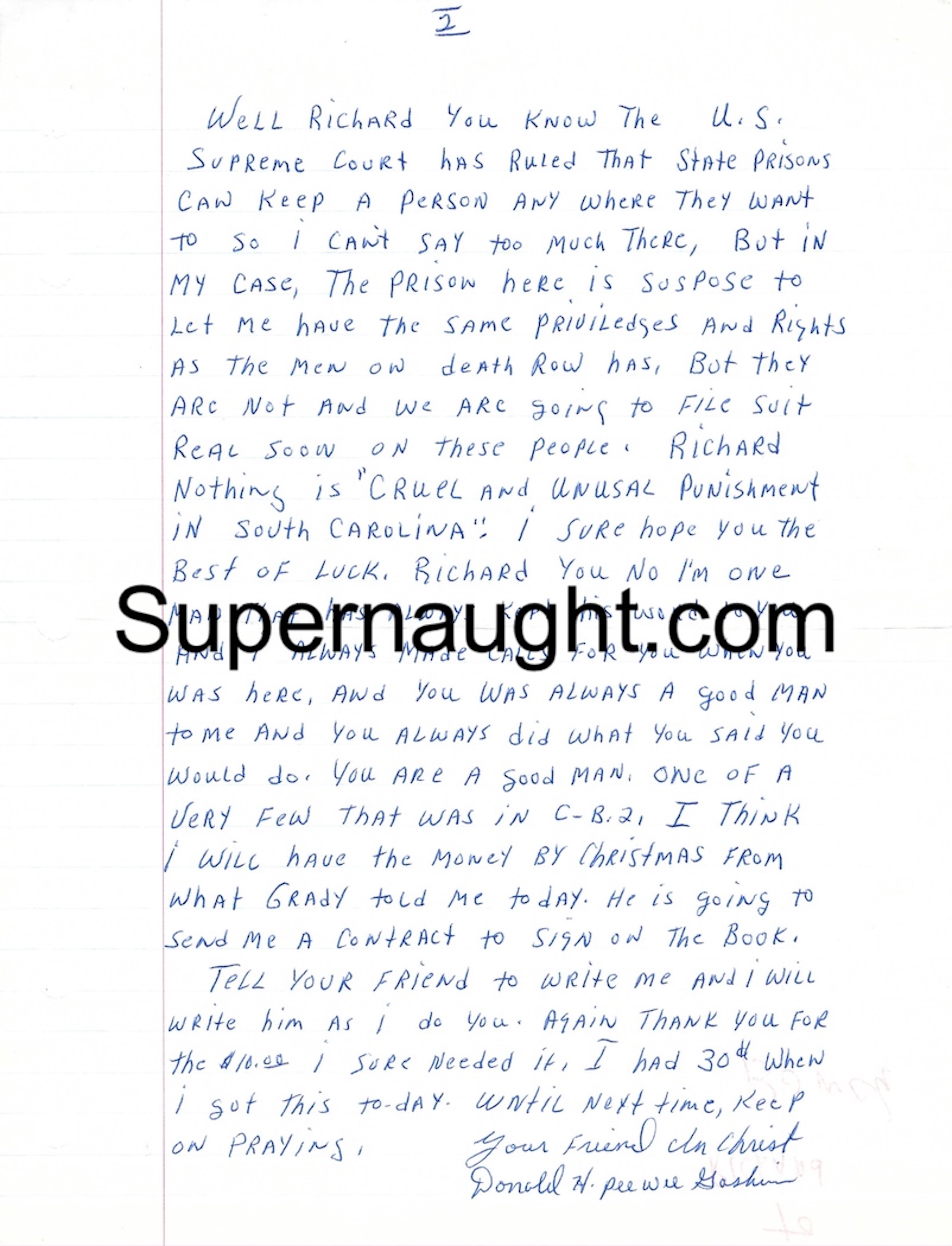 Donald Pee Wee Gaskins Letter and Envelope Set Both Signed image 2