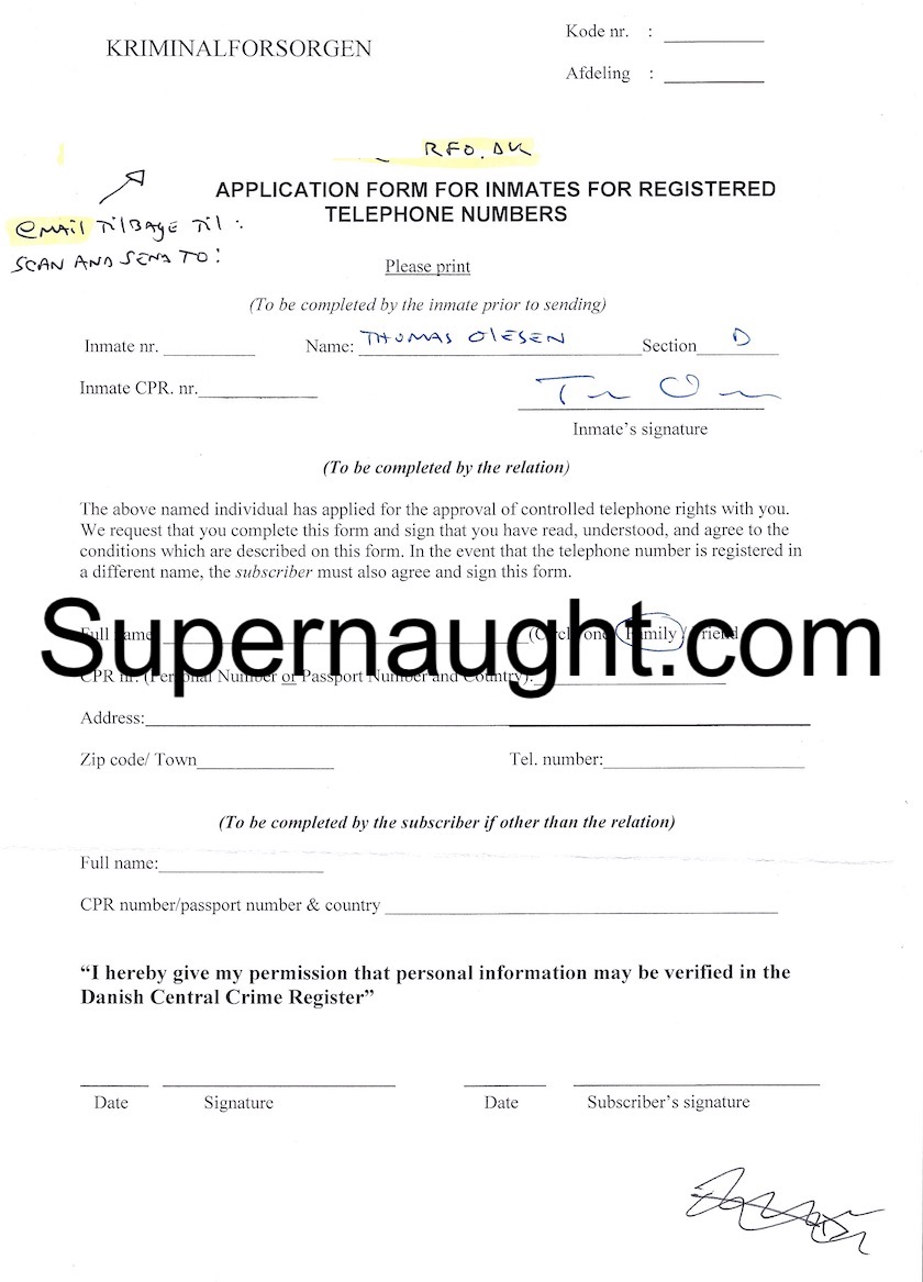 Peter Lundin Thomas Olesen Signed Document