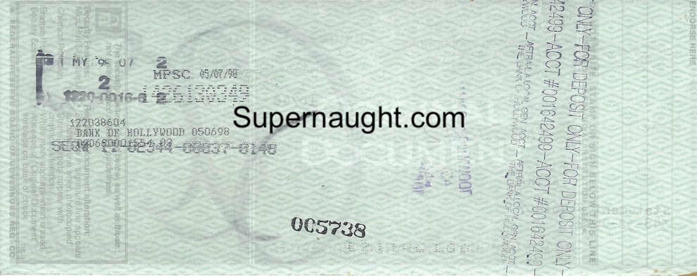 Phil Spector Autographed Check image 2