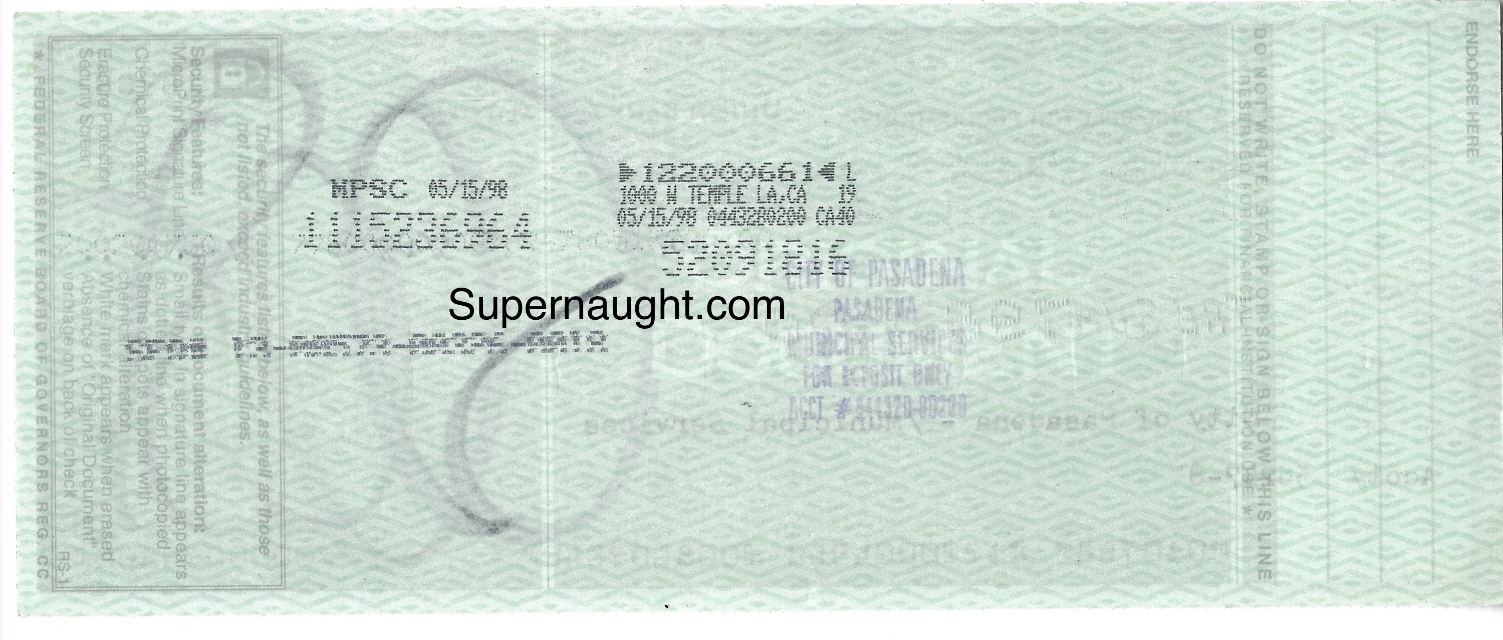 Phil Spector Productions Signed Check image 2