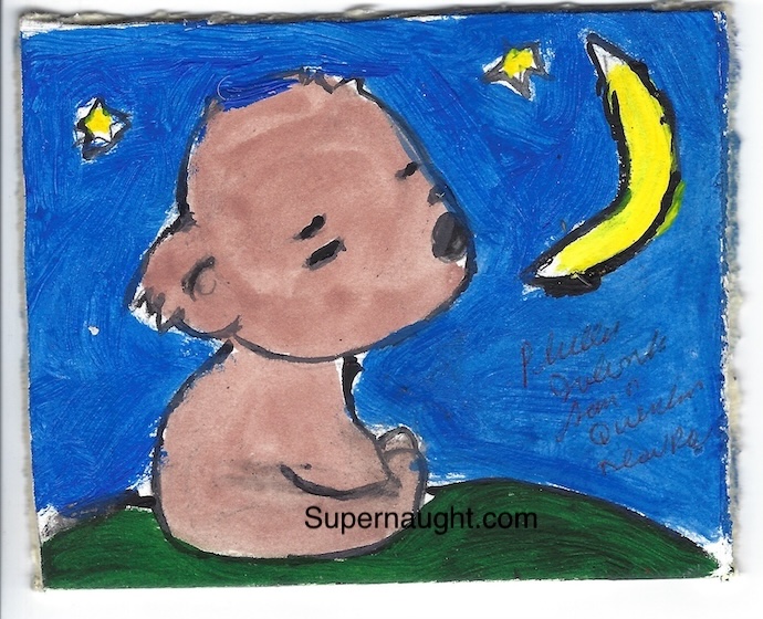 Phillip Jablonski Bear Cub Night Sky Painting Signed San Quentin Death Row