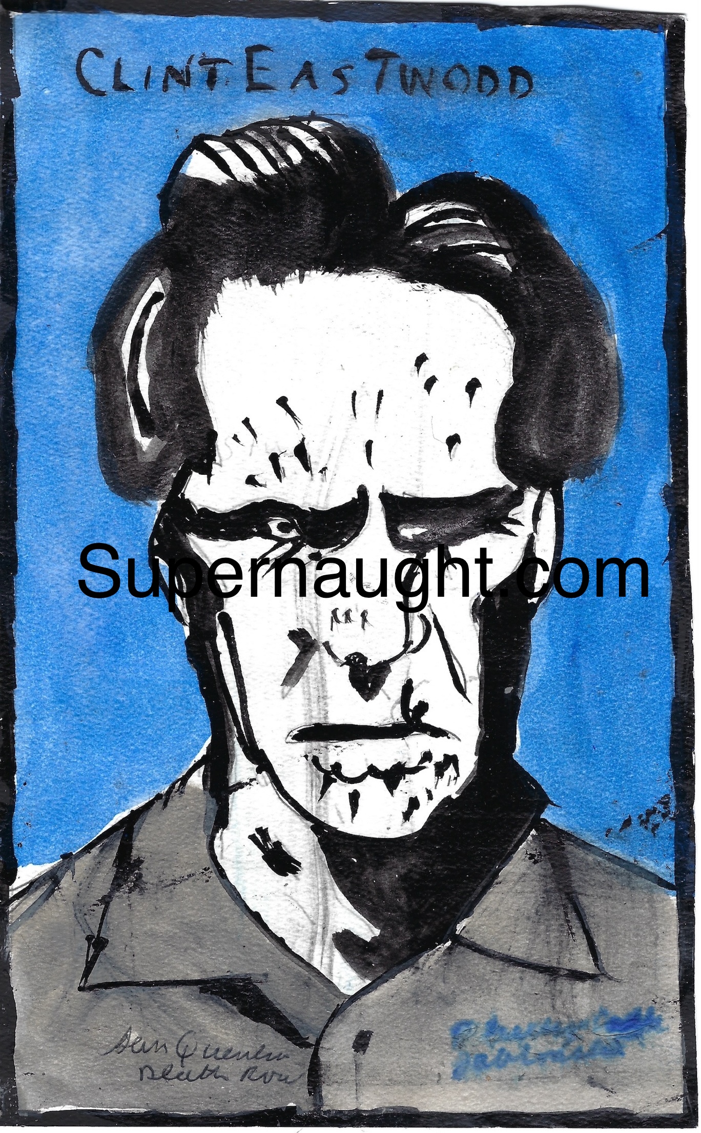 Phillip Jablonski Clint Eastwood Painting Signed