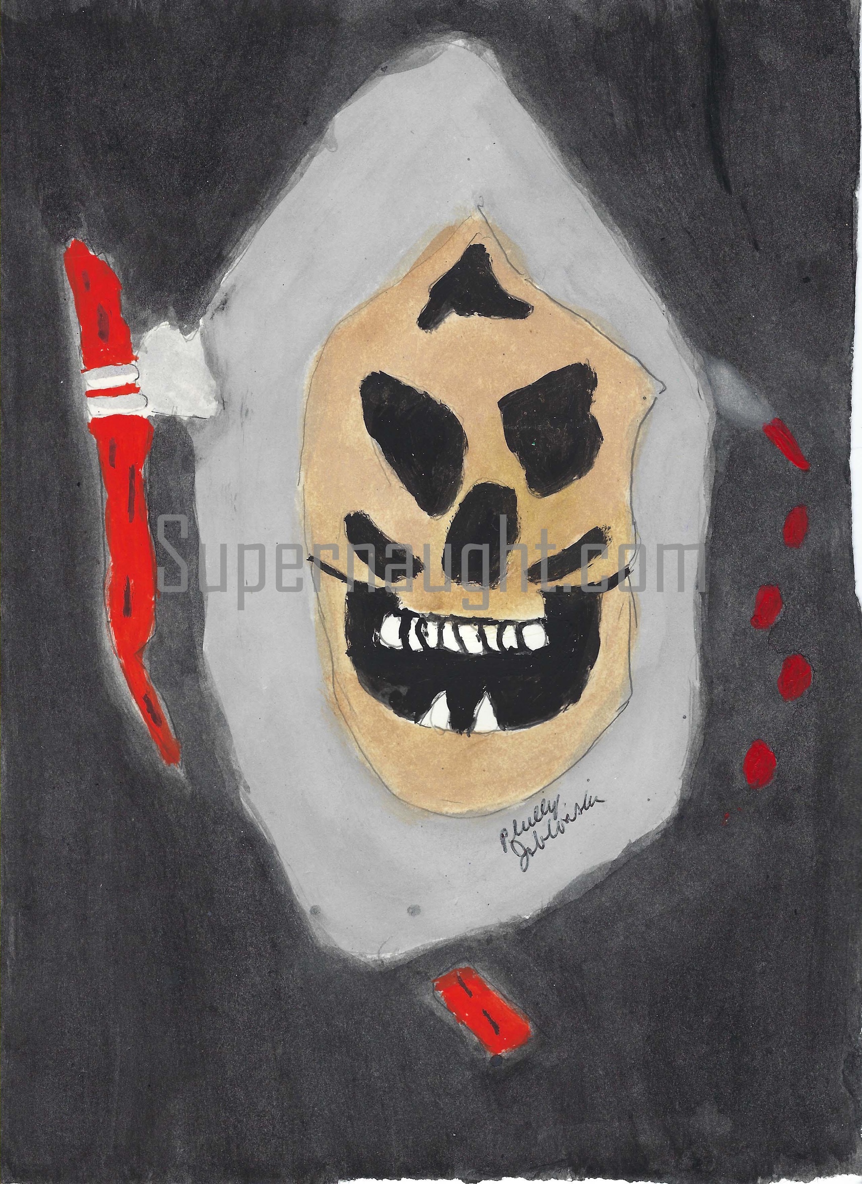 Phillip Jablonski Death Wish Painting Signed