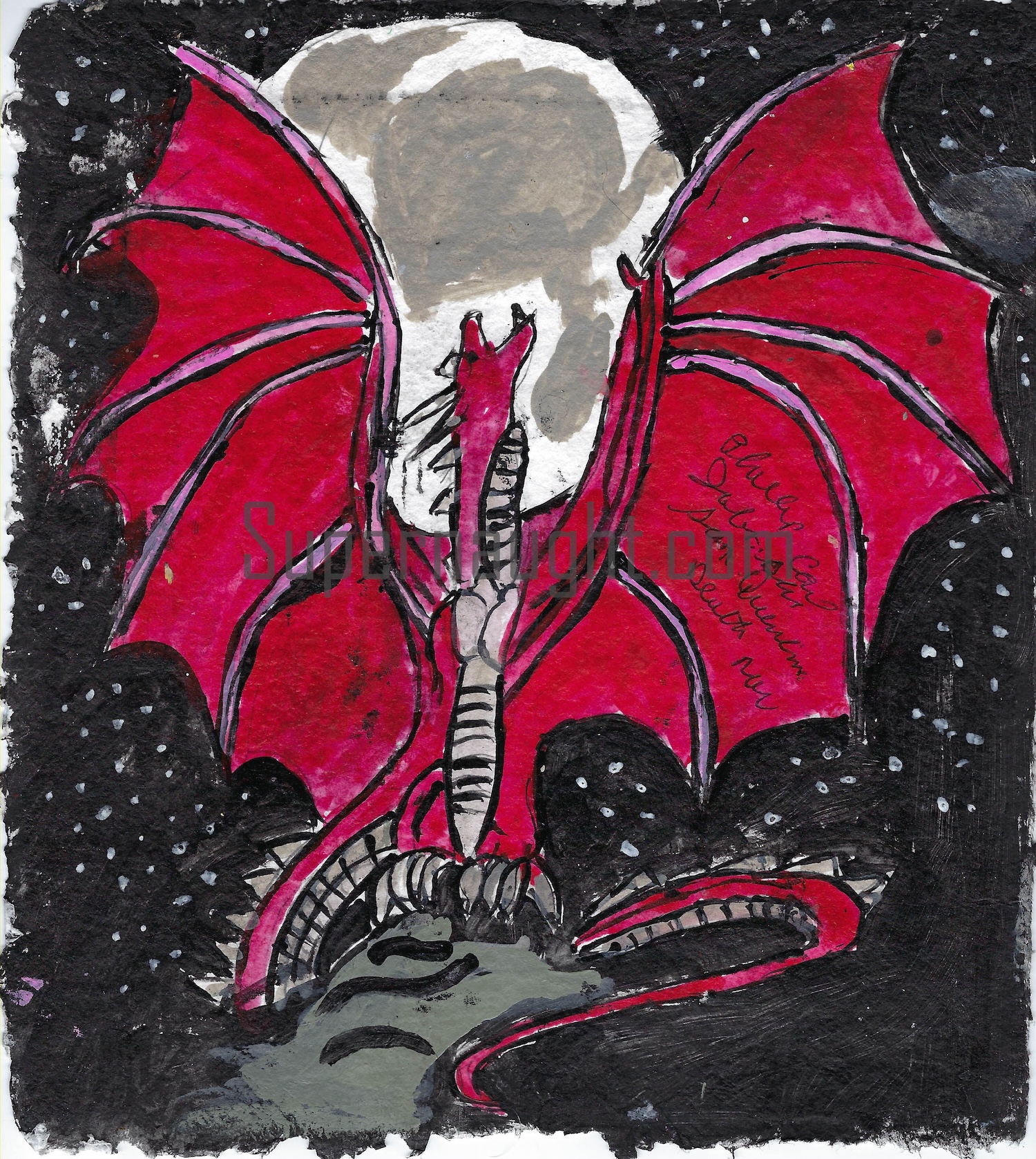 Phillip Jablonski Dragon Painting Signed