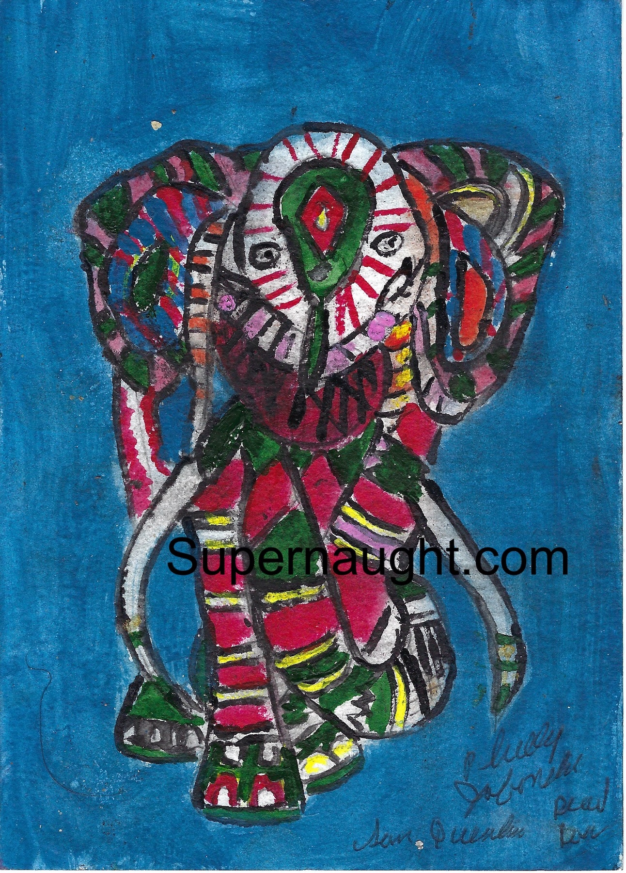 Phillip Jablonski Elephant Artwork Signed