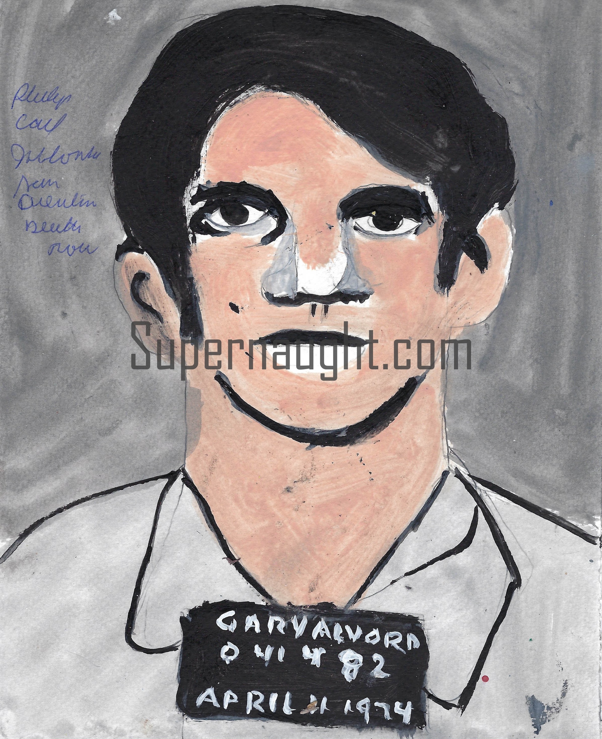 Phillip Jablonski Gary Alvord Death Row Painting Signed