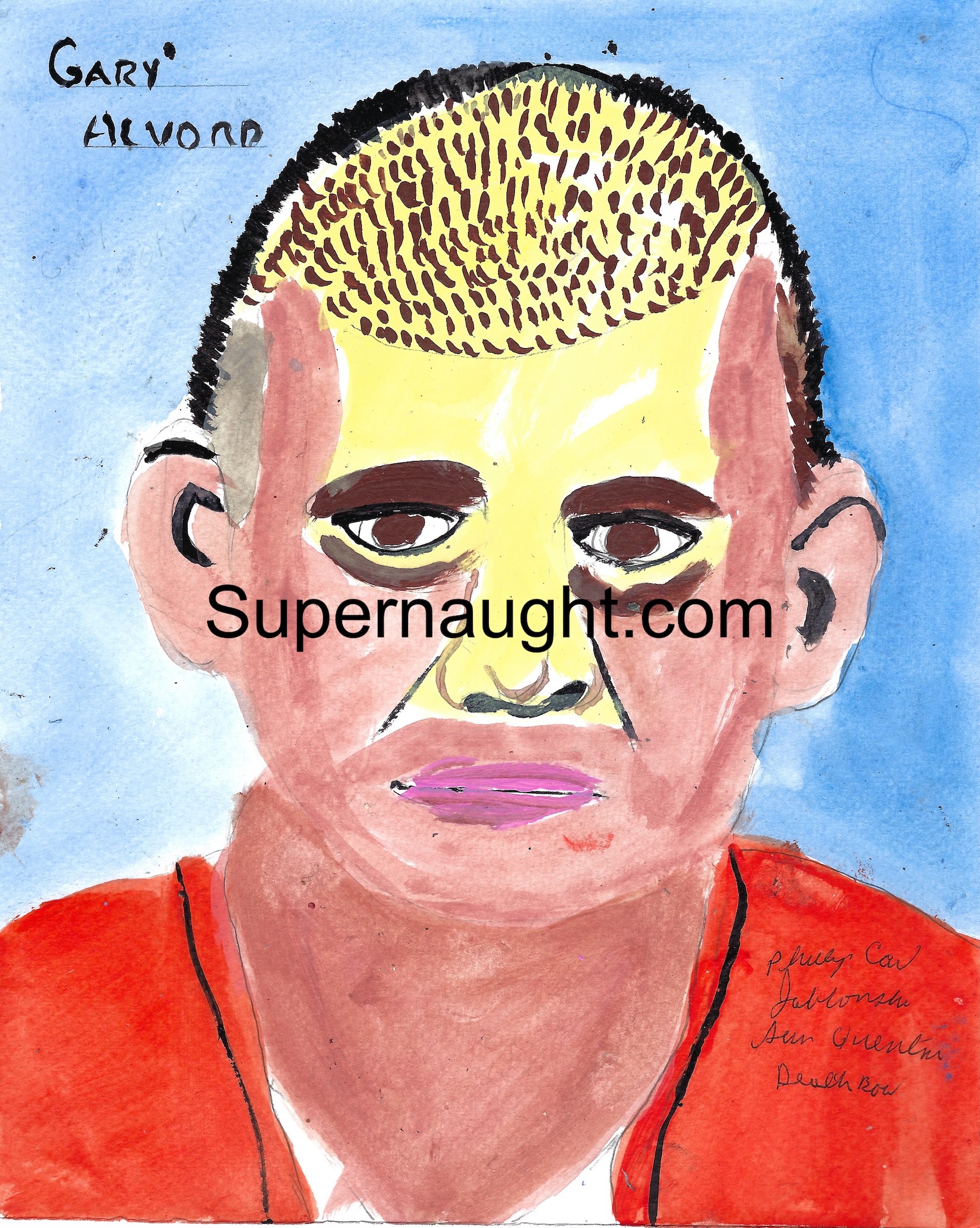 Phillip Jablonski Gary Alvord Mugshot Artwork Signed