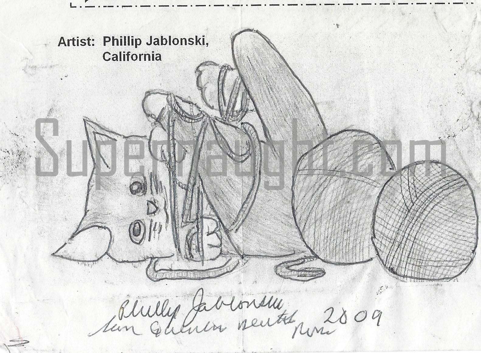 Phillip Jablonski Kitten Artist Signed