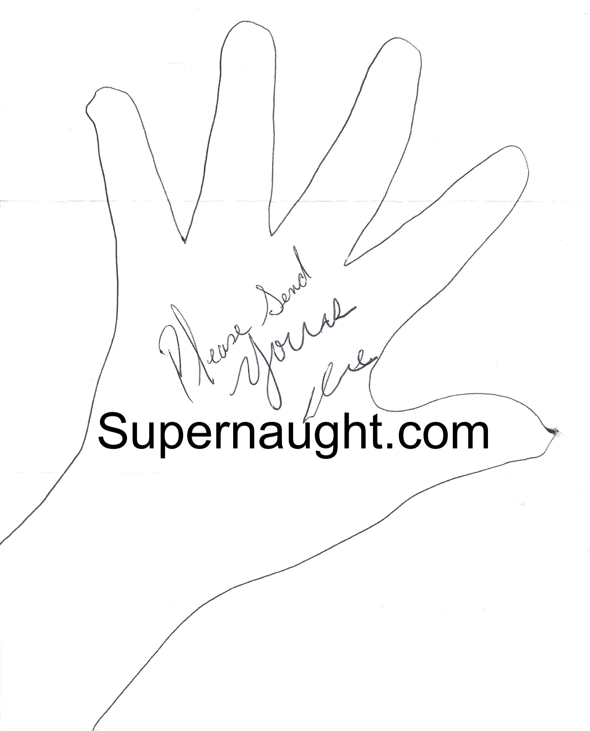 Phillip Jablonski Letter and Hand Tracing From Pen Pal