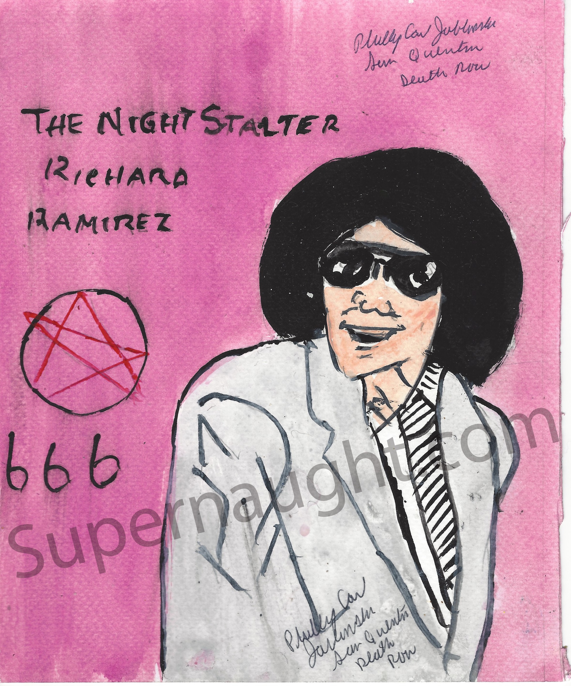Phillip Jablonski Richard Ramirez Night Stalker 666 Painting Signed