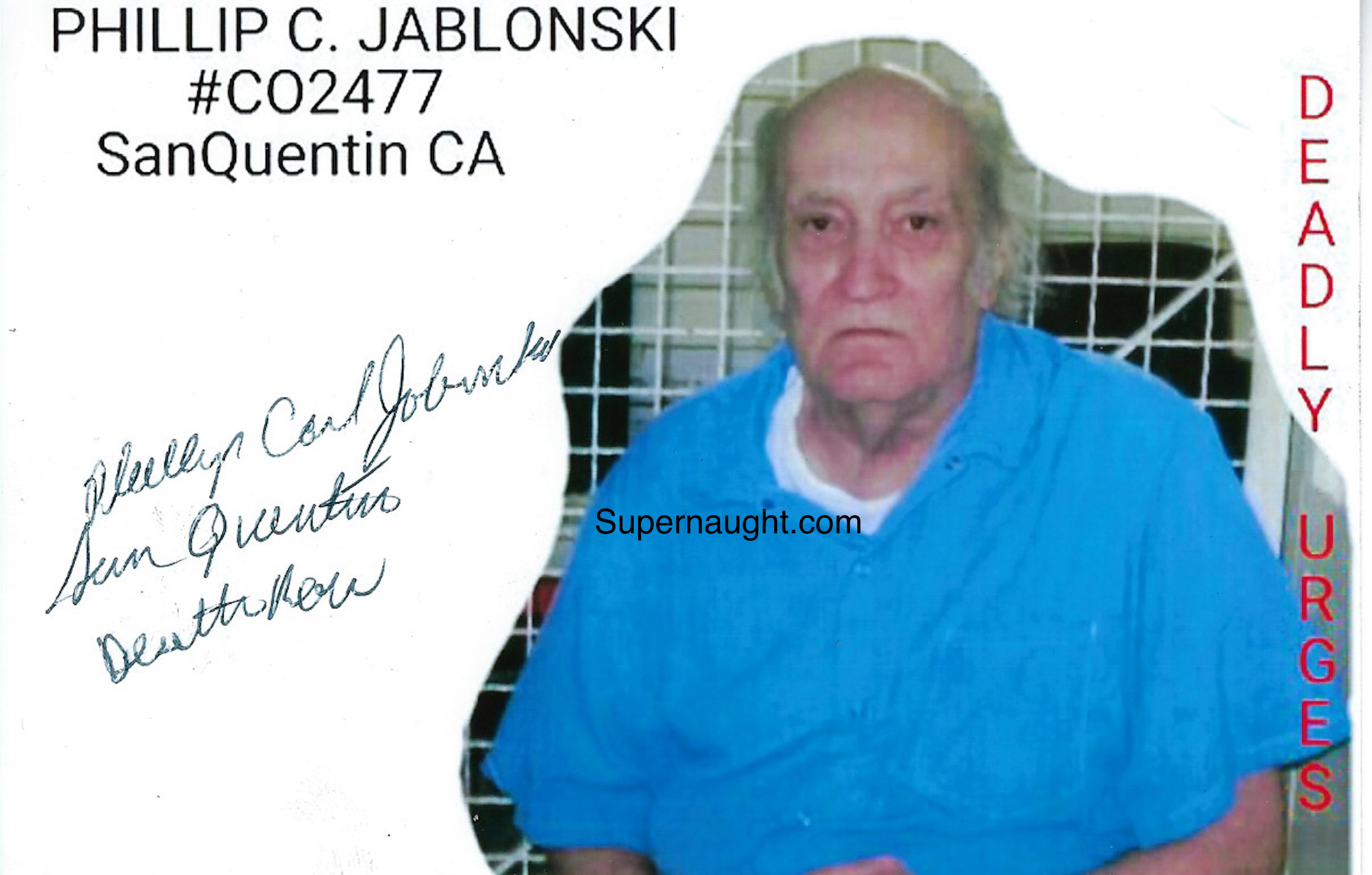 Phillip Jablonski Signed Deadly Urges Killer Photo