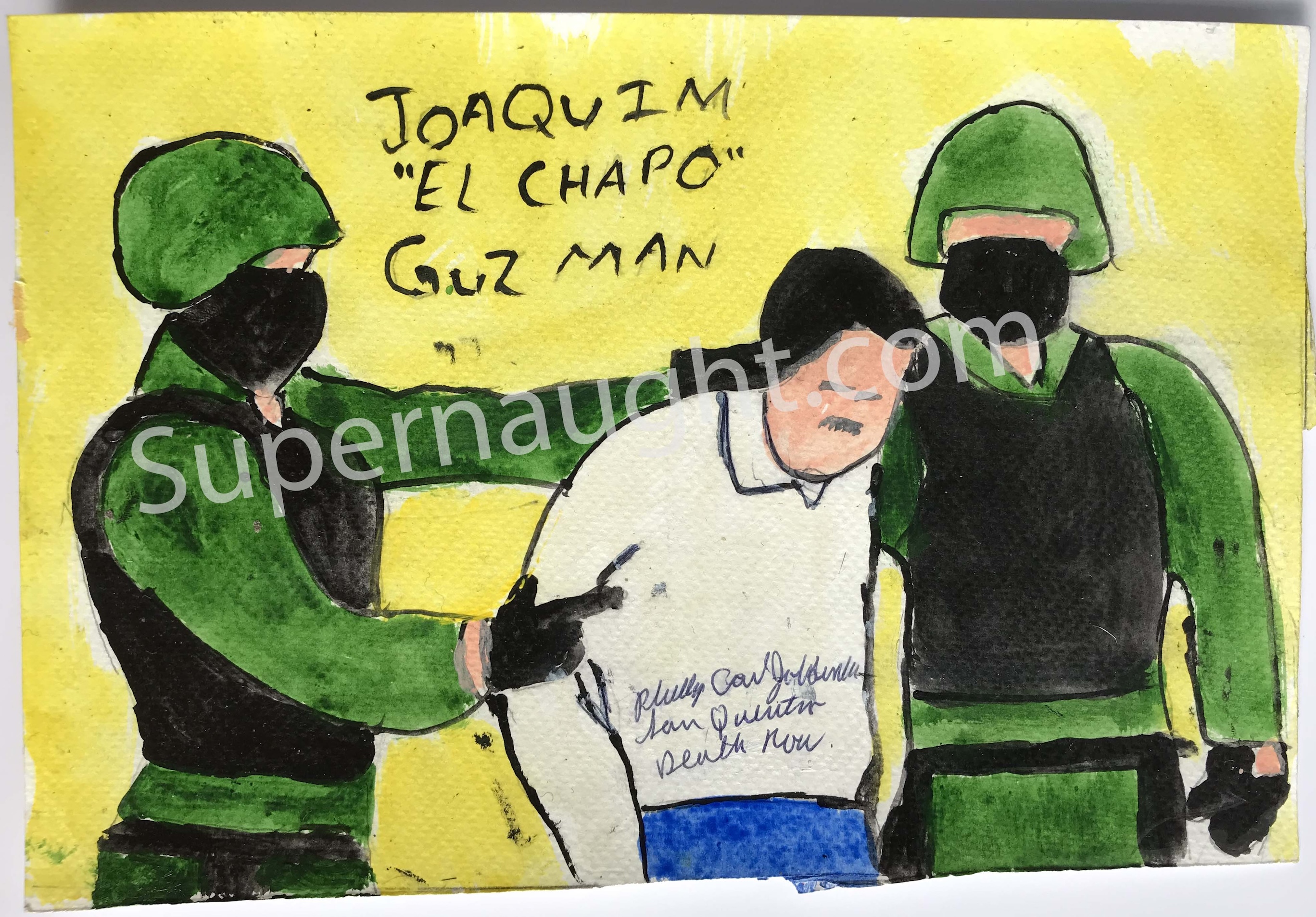 Phillip Jablonski Signed El Chapo Painting