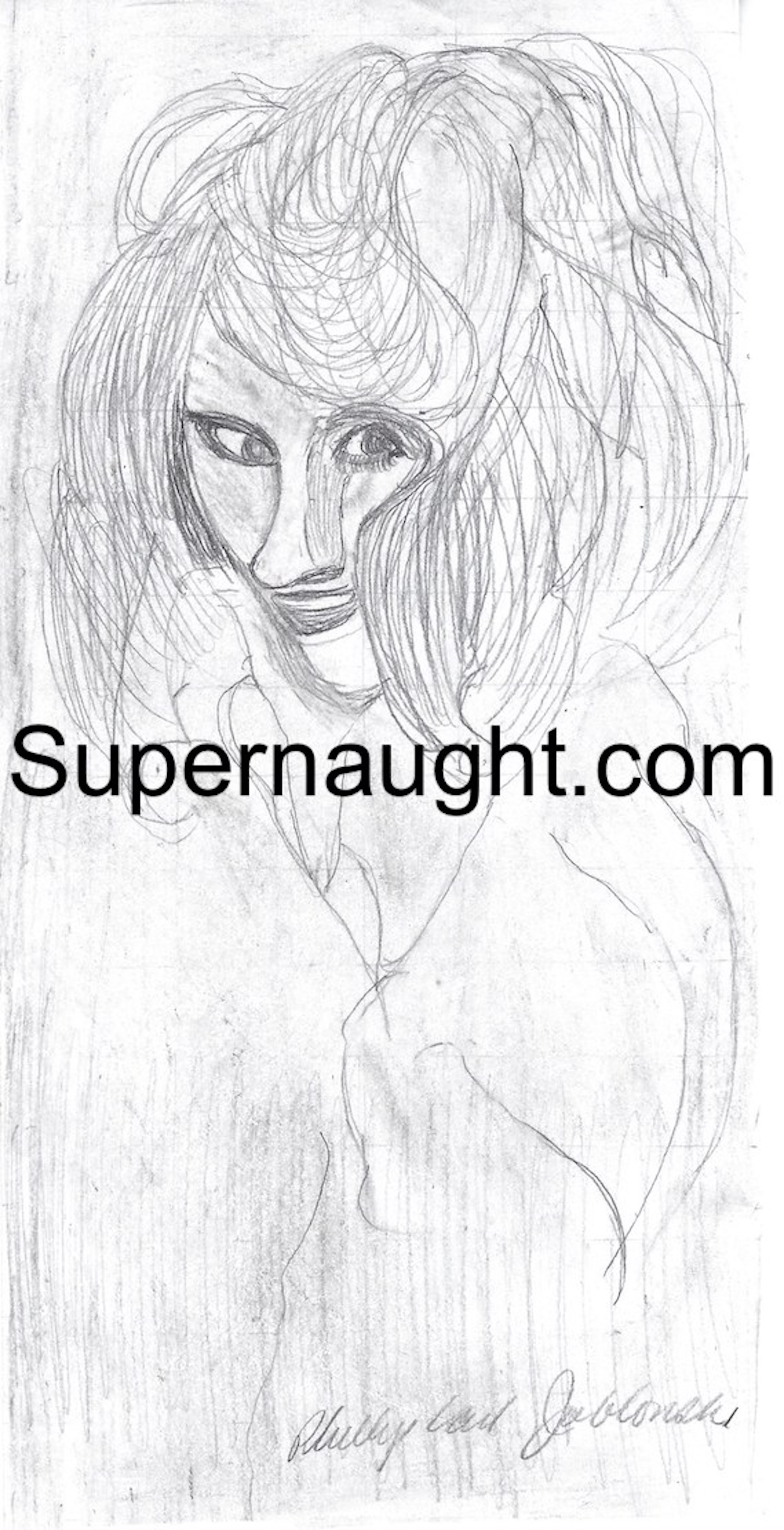 Phillip Jablonski Signed Girl Drawing