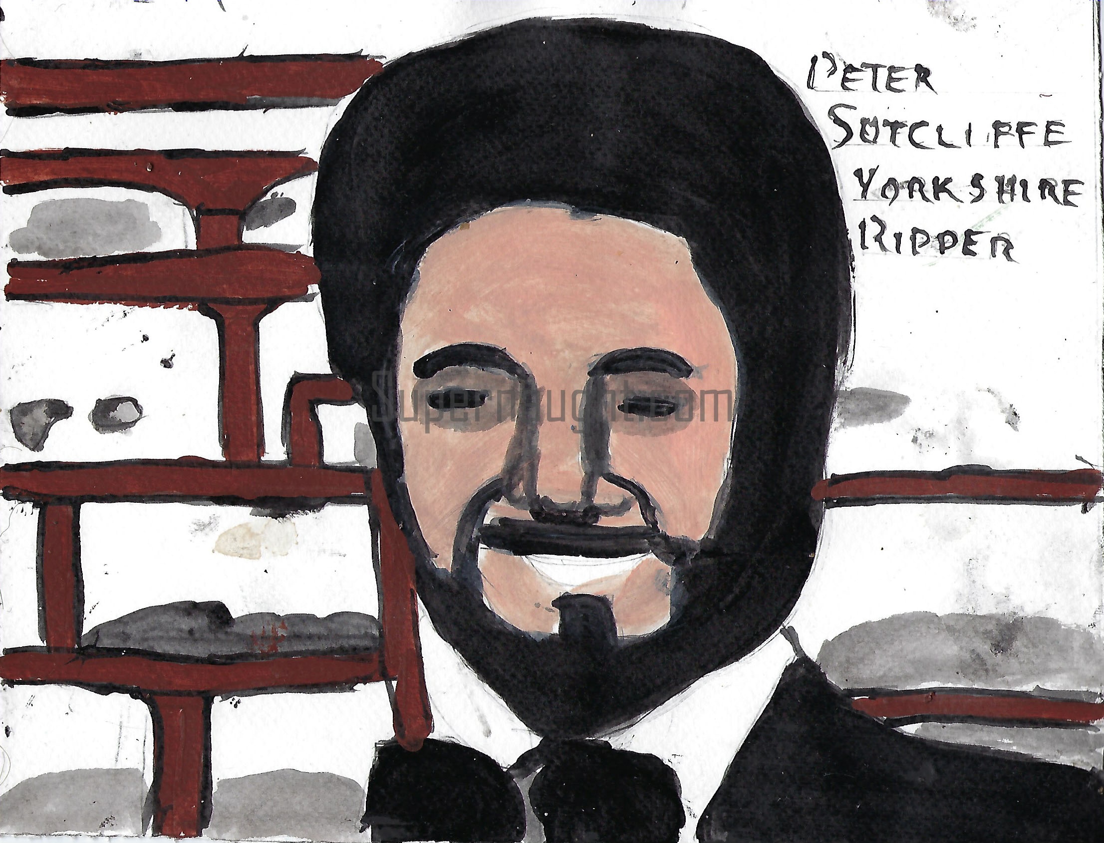 Phillip Jablonski Signed Peter Sutcliffe Painting