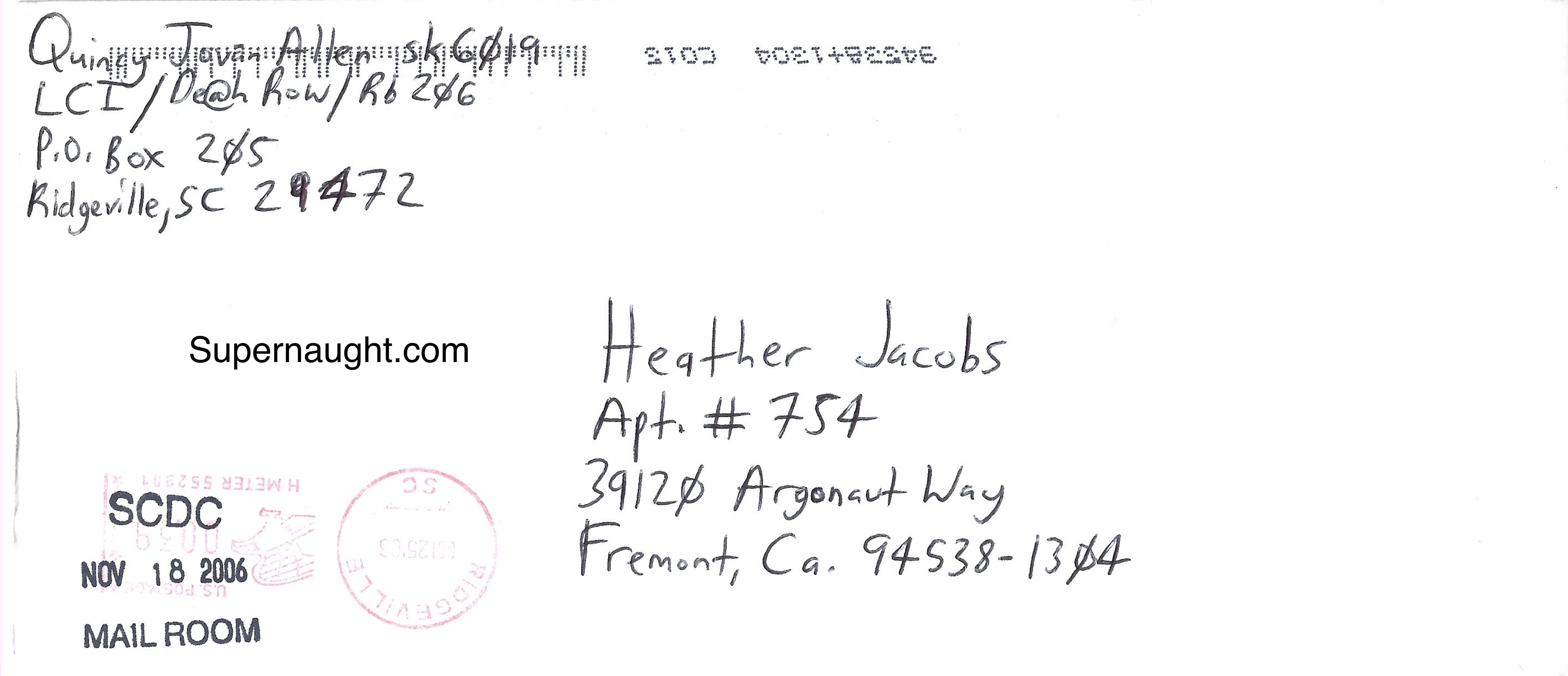 Quincy Allen  Letter and Envelope Set Both Signed image 2
