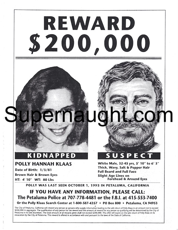 Richard Allen Davis Polly Klaas Missing Poster