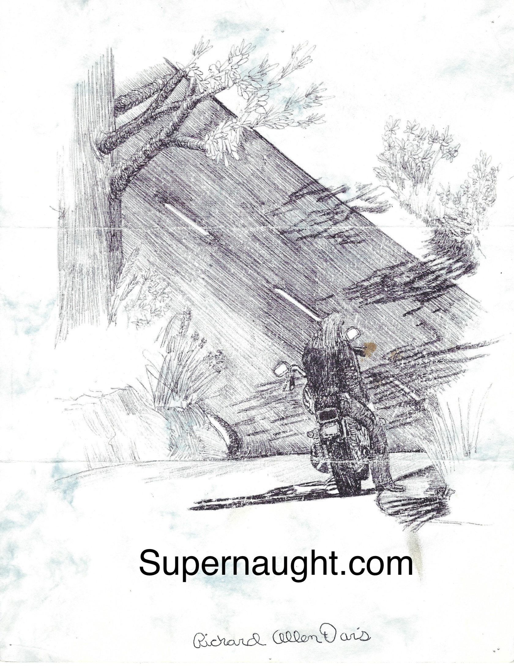 Richard Allen Davis Signed Drawing