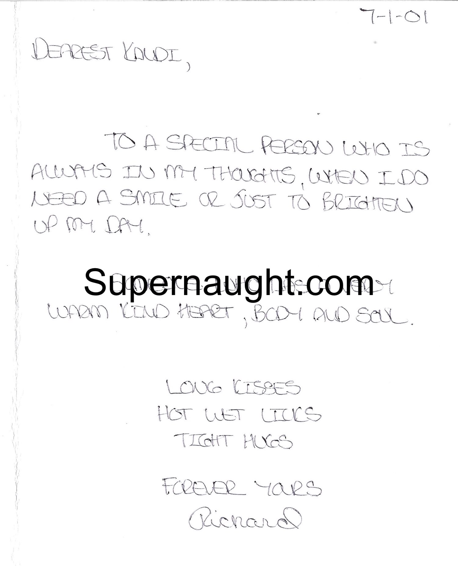Richard Allen Davis Signed Handmade Card image 2
