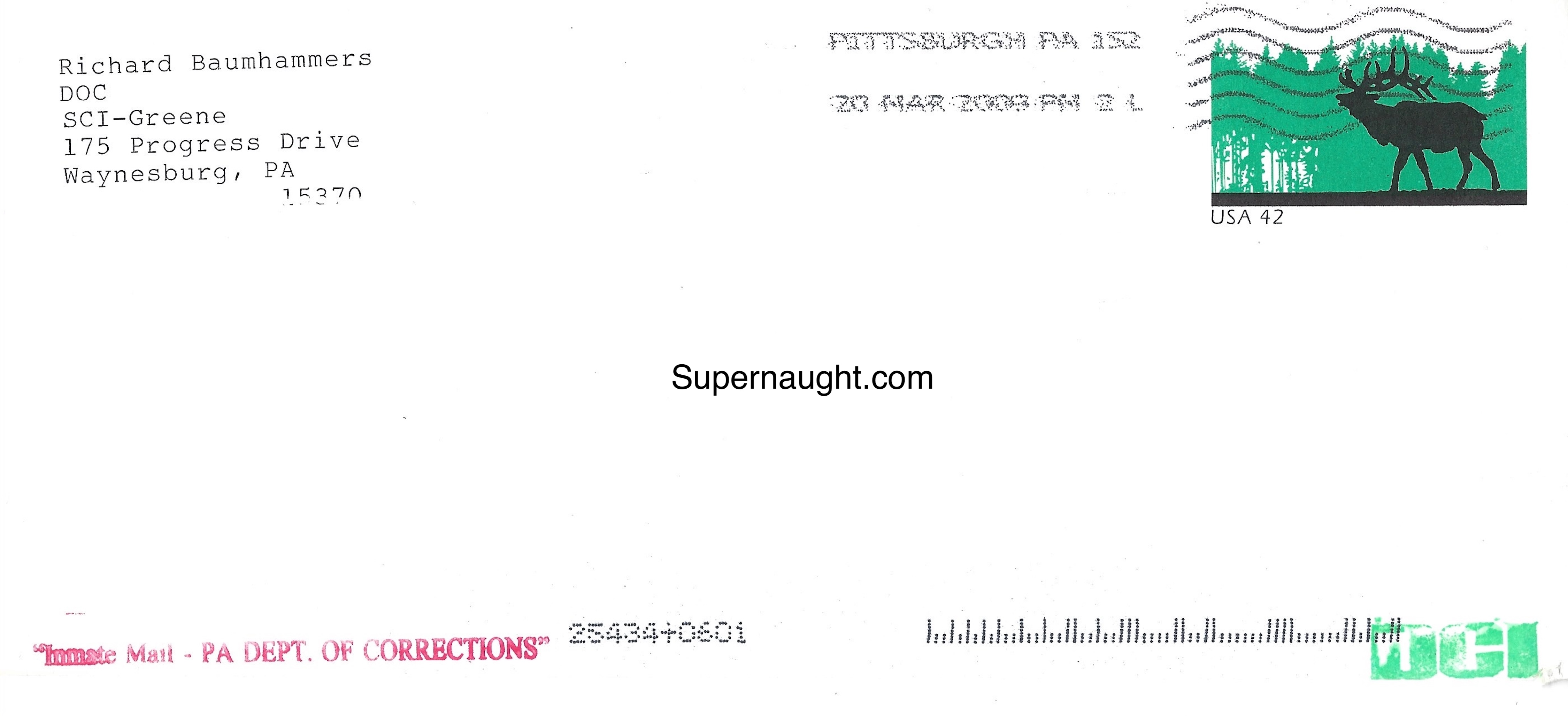 Richard Baumhammers Letter and Envelope Set Both Signed image 2