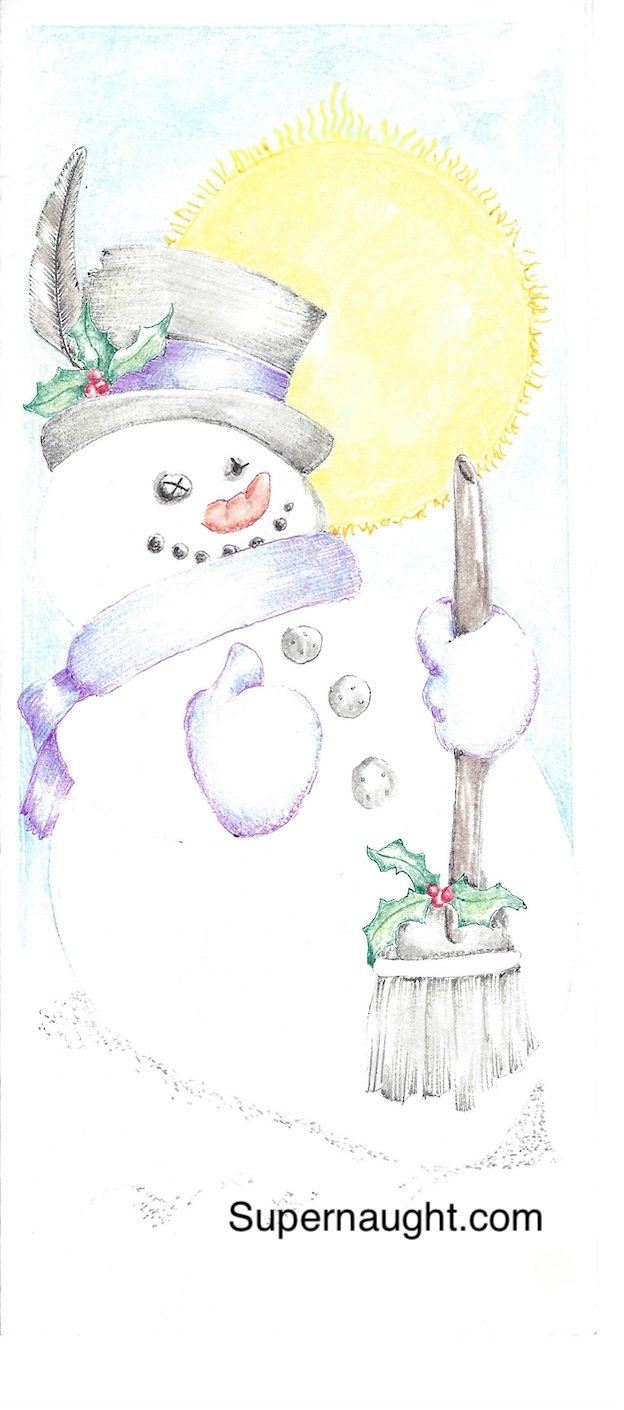 Richard Clarey Christmas Card Artwork with Signed Envelope
