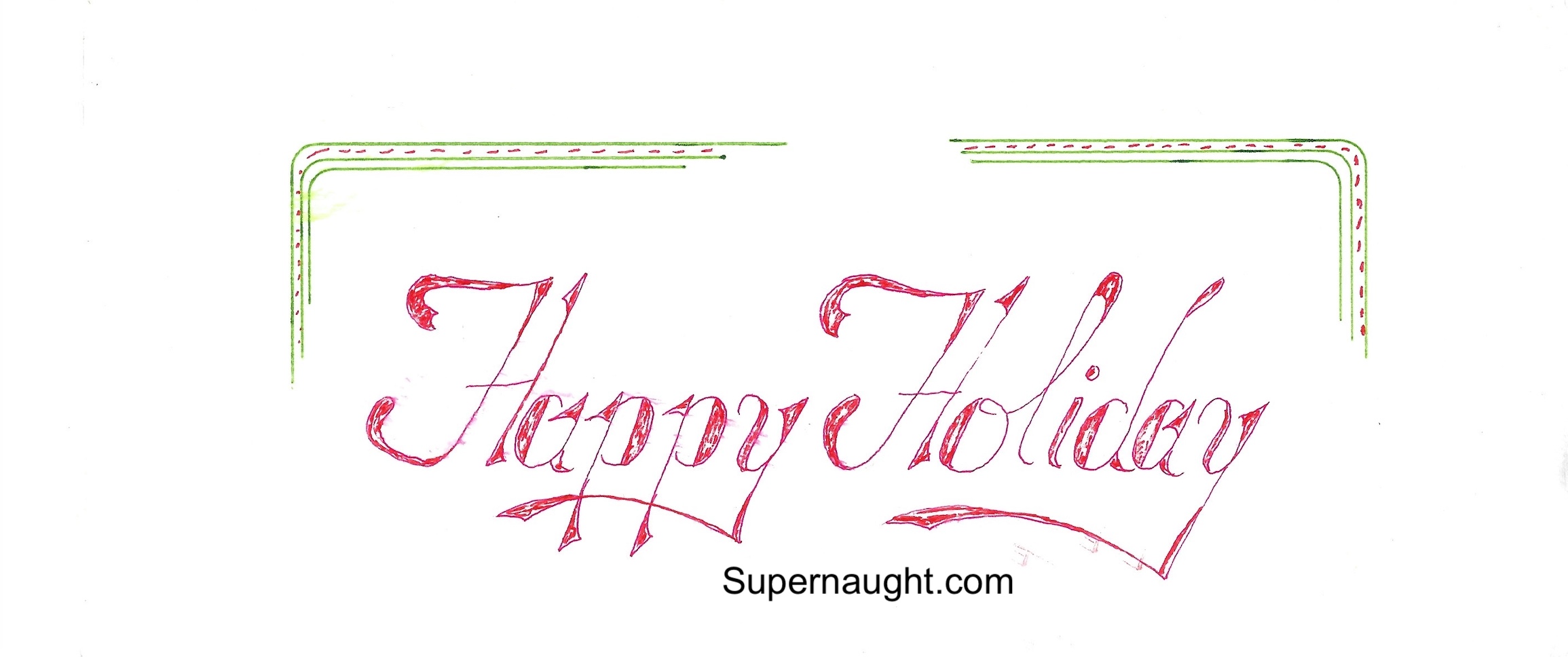 Richard Clarey Hand Drawn Happy Holiday Card Signed image 2