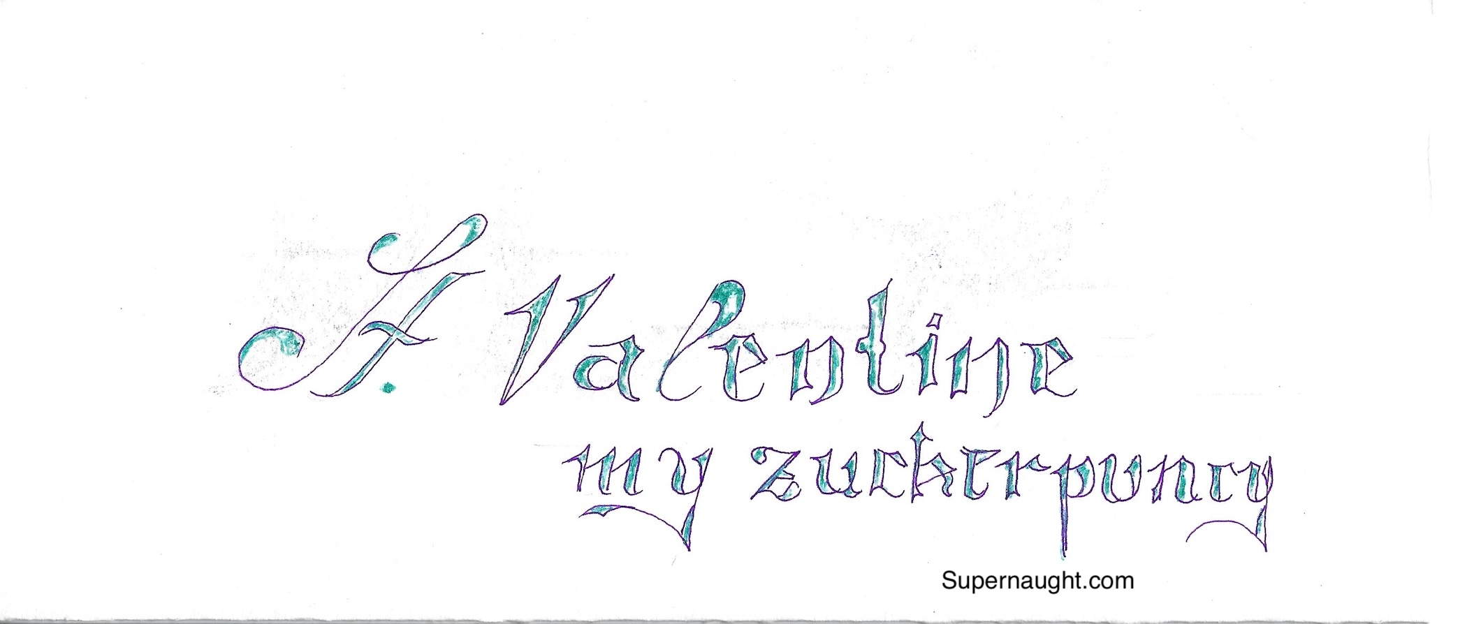 Richard Clarey Handmade Valentine's Card Artwork and Envelope Both Signed image 3
