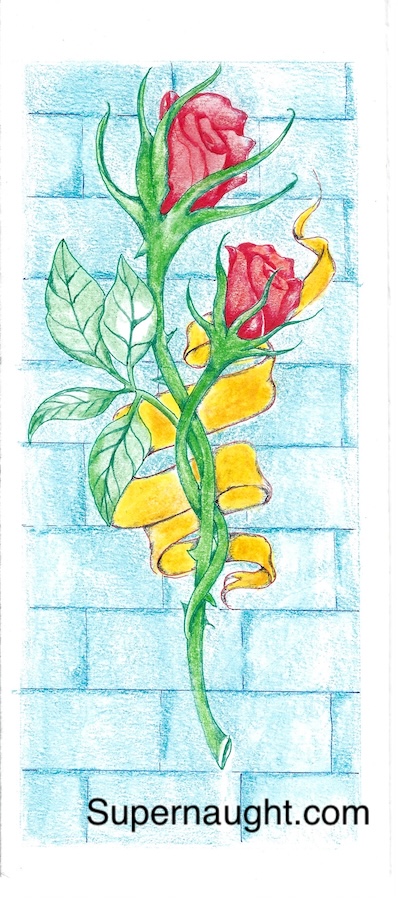 Richard Clarey Handmade Valentine's Card Artwork and Envelope Both Signed image 2