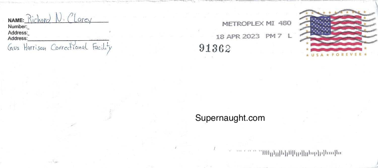 Richard Clarey Insect Envelope Artwork Signed image 2