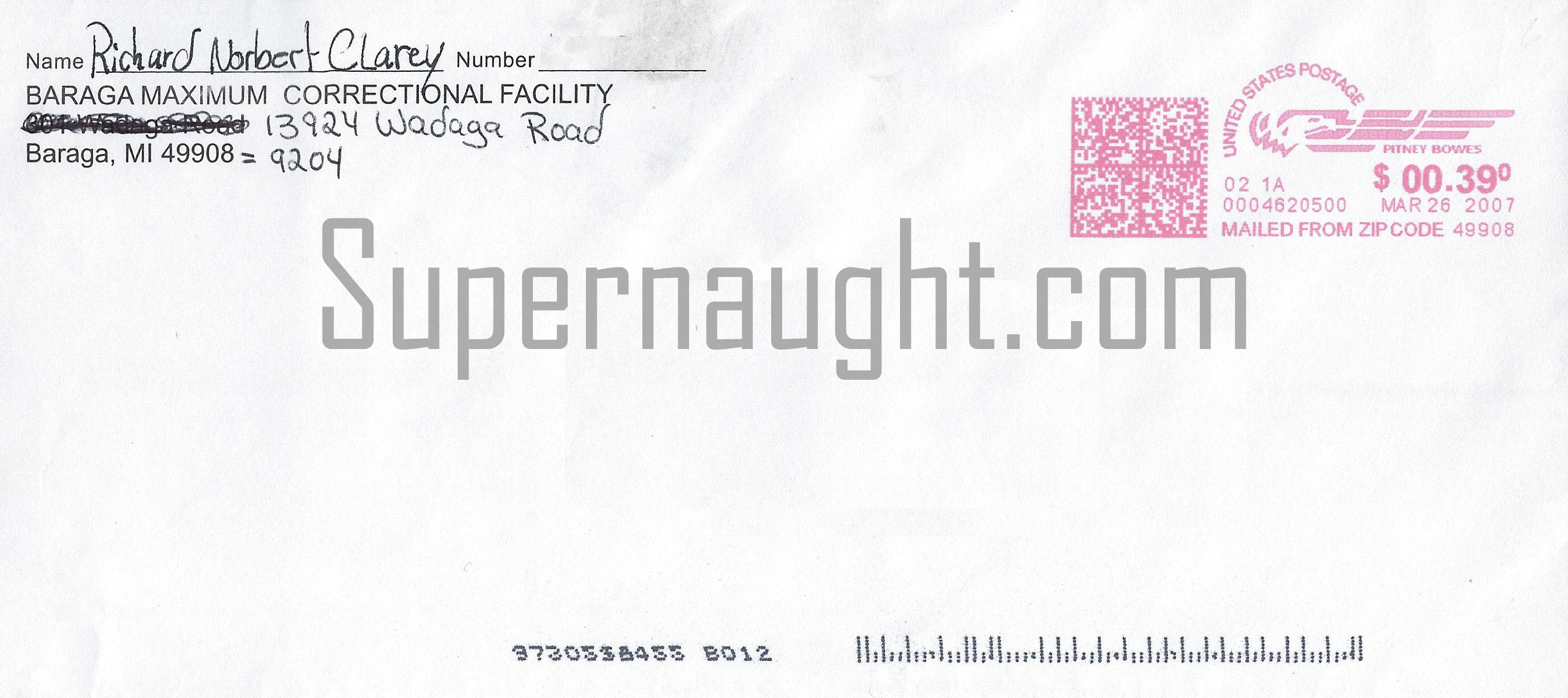 Richard Clarey Letter and Envelope Artwork Set Both Signed image 4