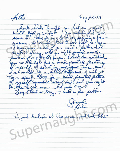 Richard Kuklinski Iceman Letter Signed