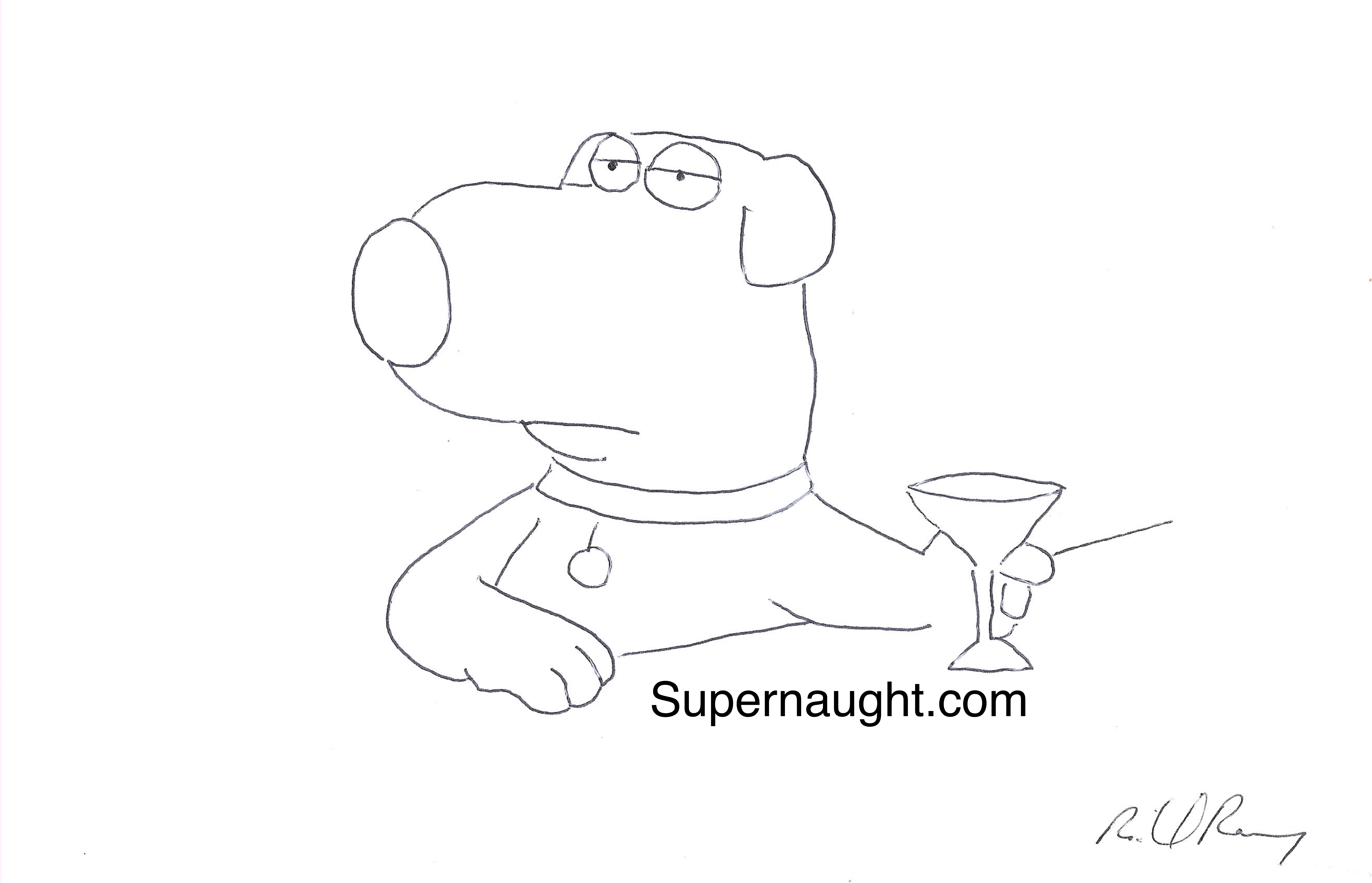Richard Ramirez Brian Family Guy Dog Artwork Signed