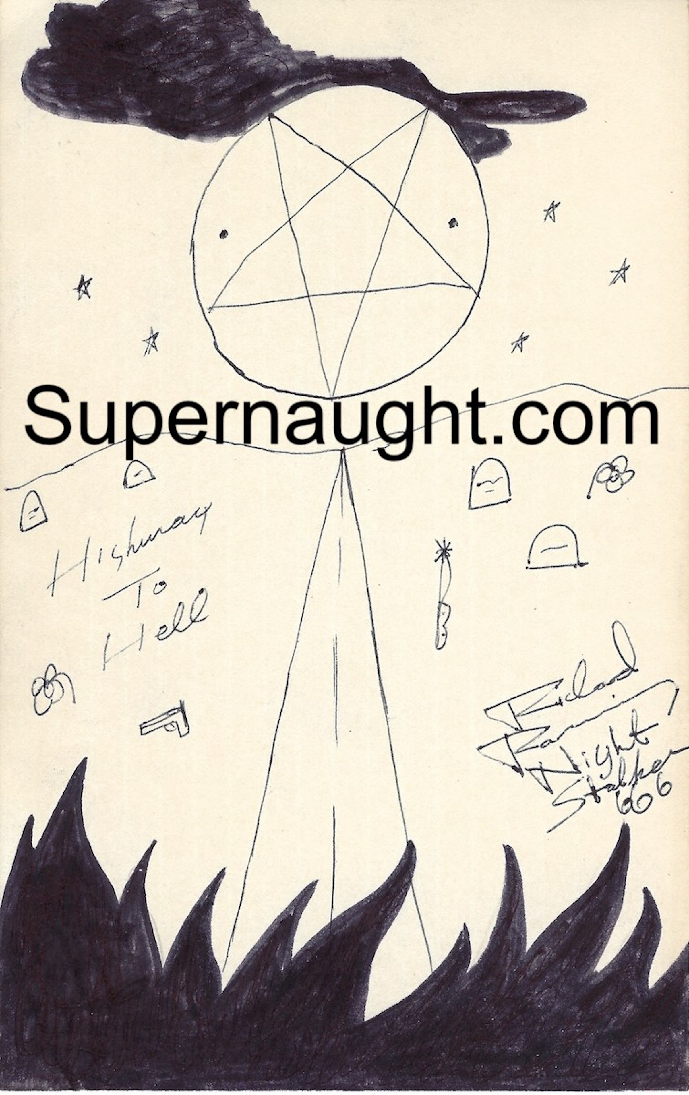 Richard Ramirez Highway to Hell Signed Artwork