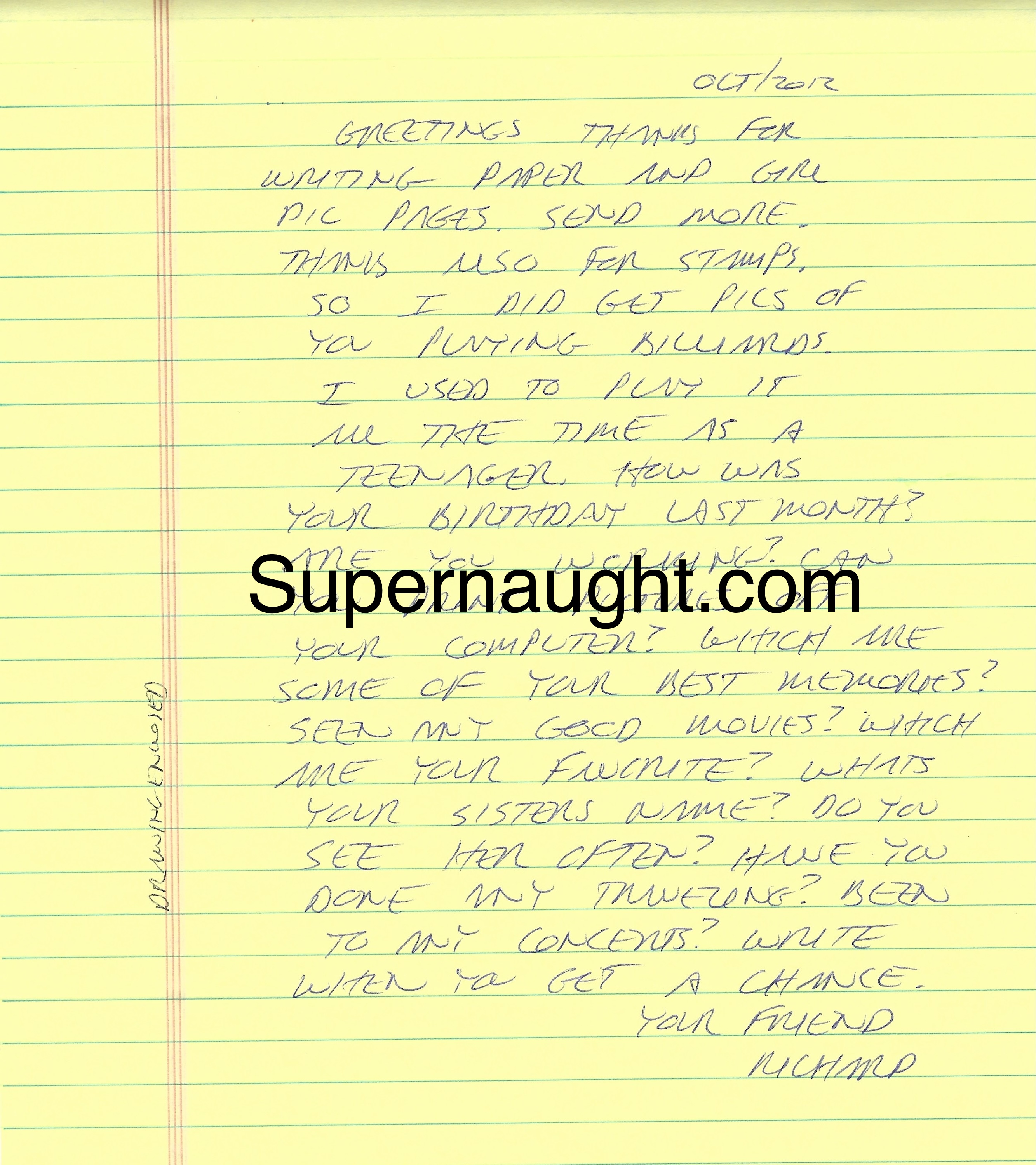 Richard Ramirez Letter Envelope Set Both Signed October 12 2012