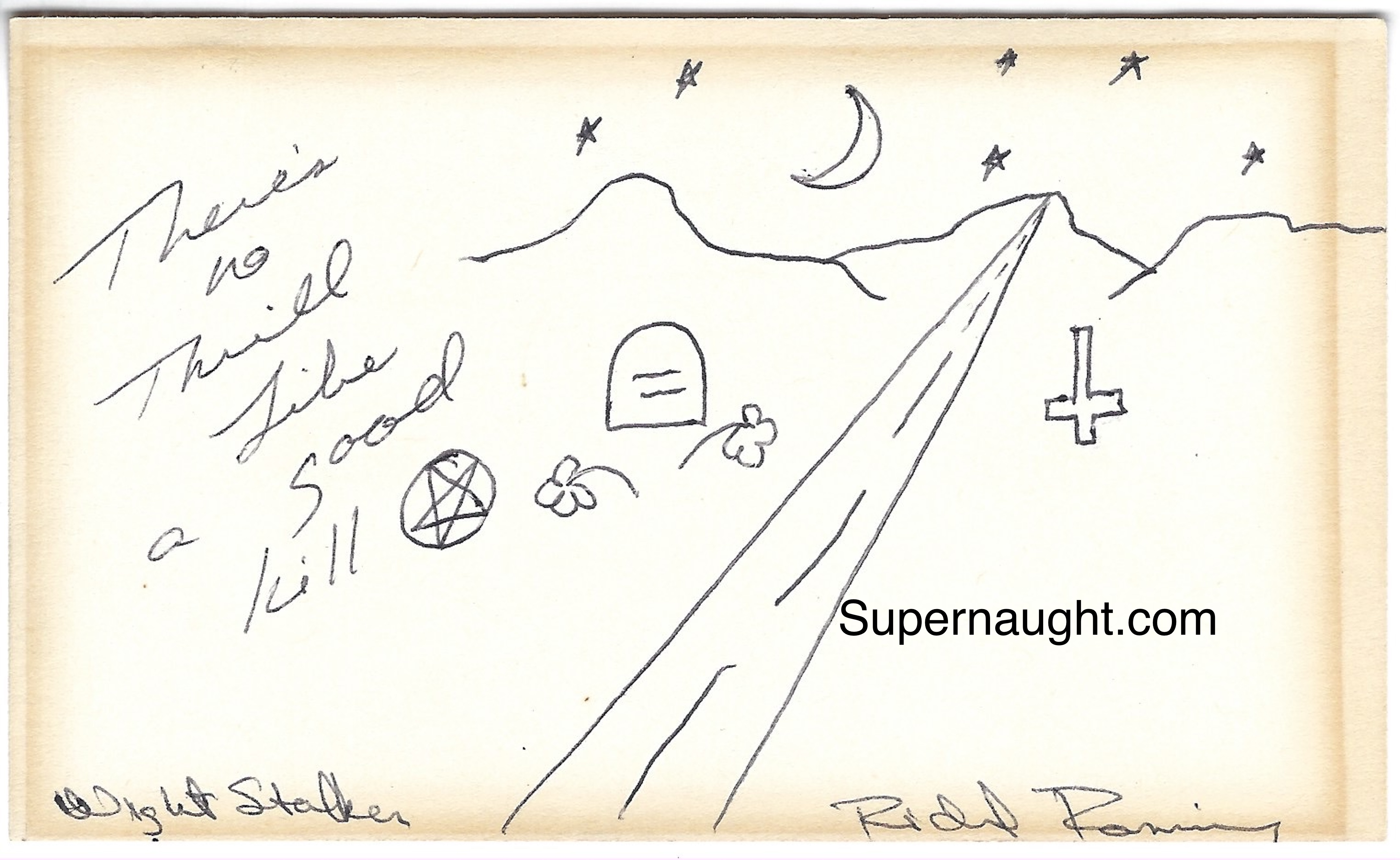 Richard Ramirez No Thrill Like a Good Kill Artwork Signed