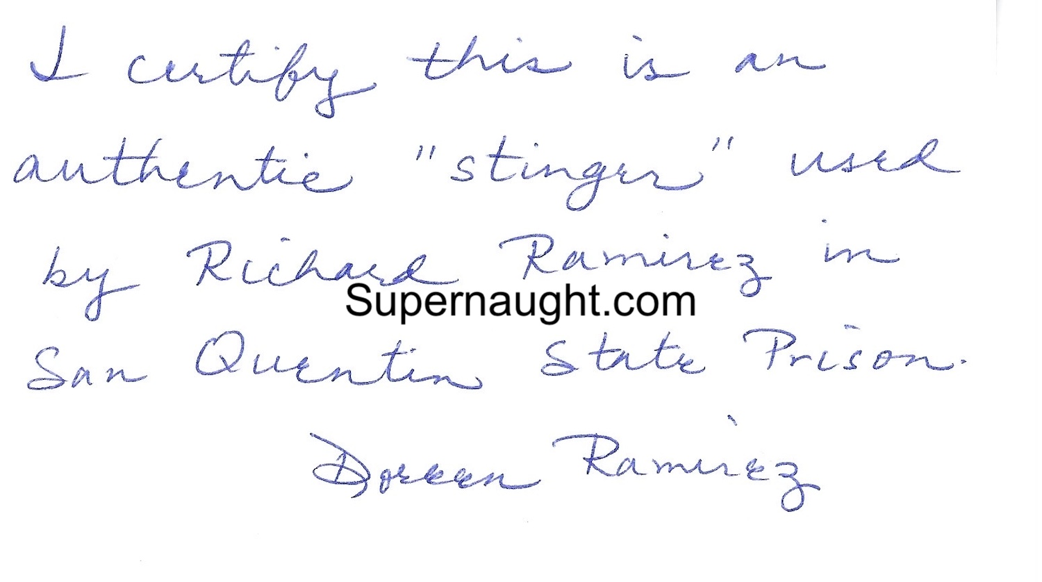 Richard Ramirez Prison Used Stinger image 2