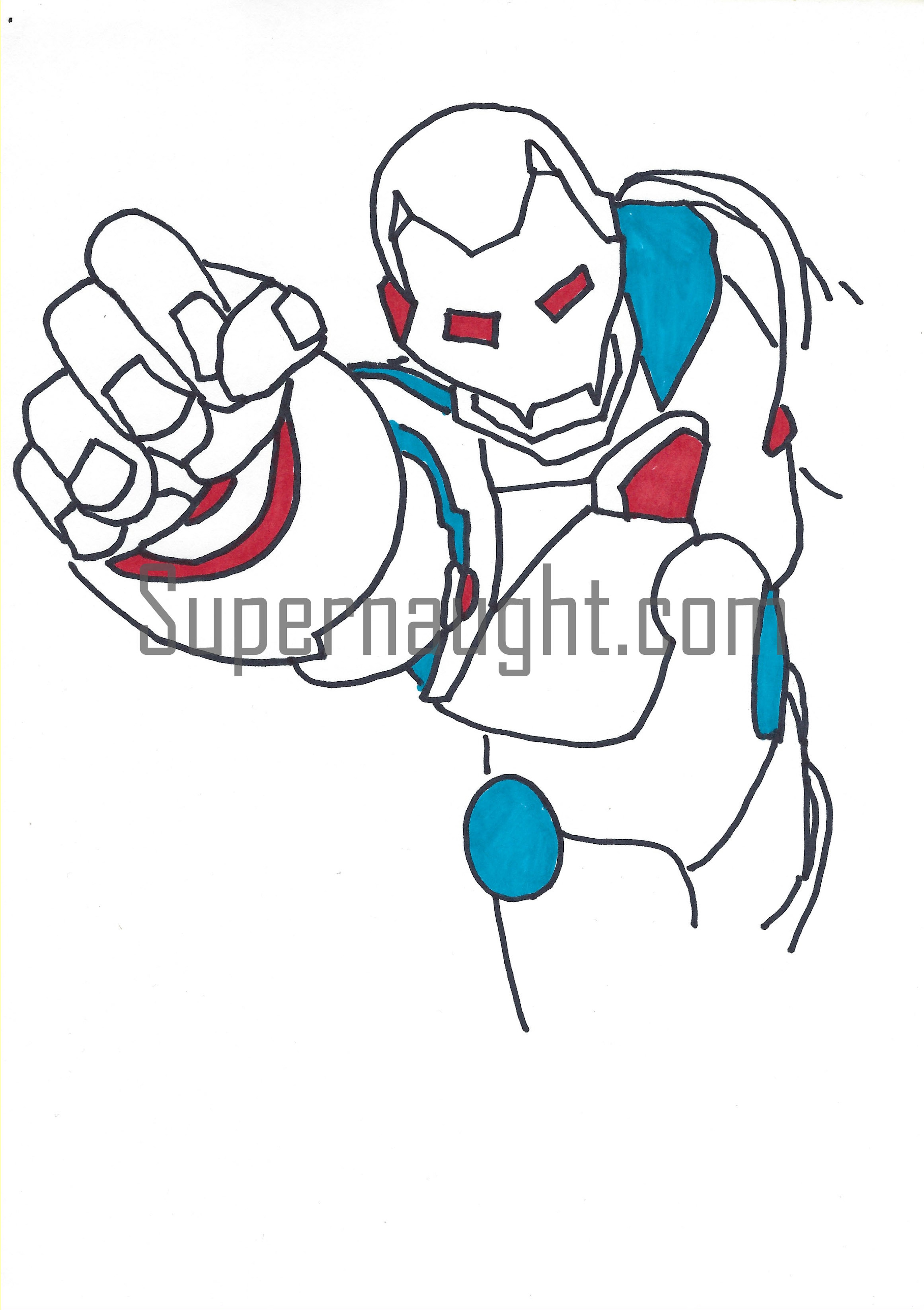 Richard Ramirez Signed Iron Man Drawing