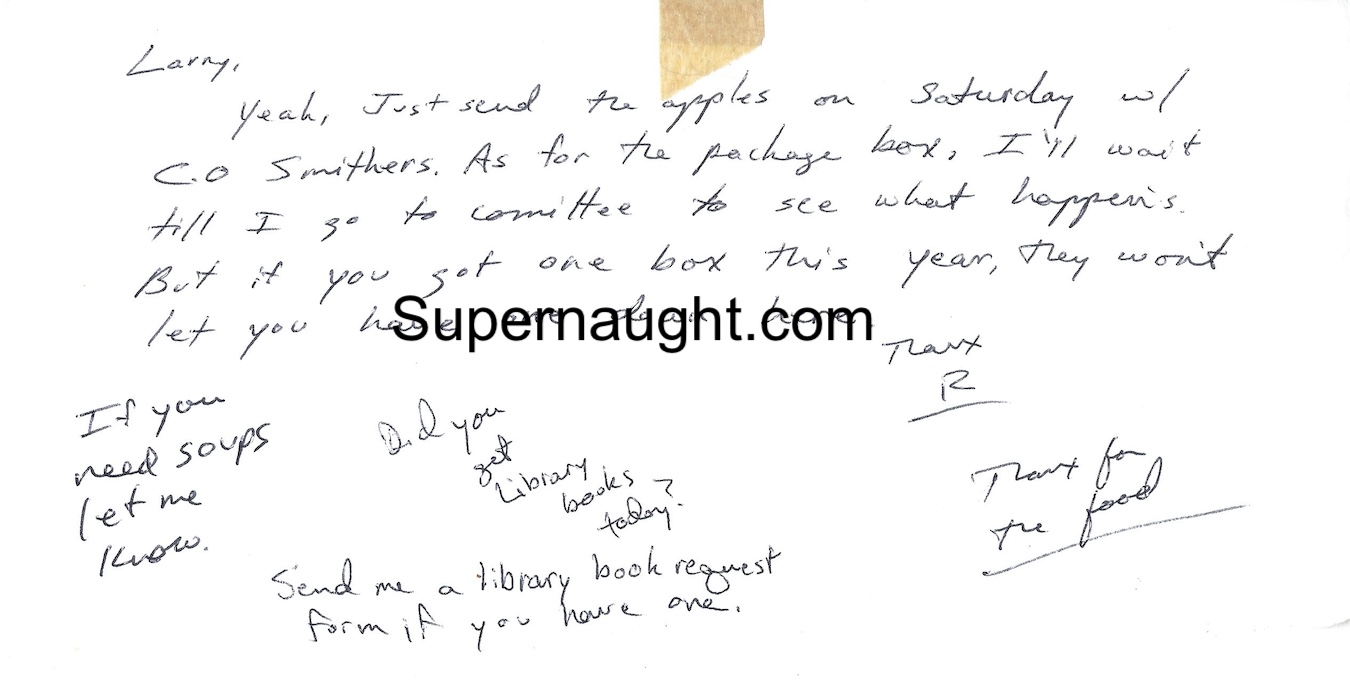 Richard Ramirez Signed Kite to Lawrence Bittaker