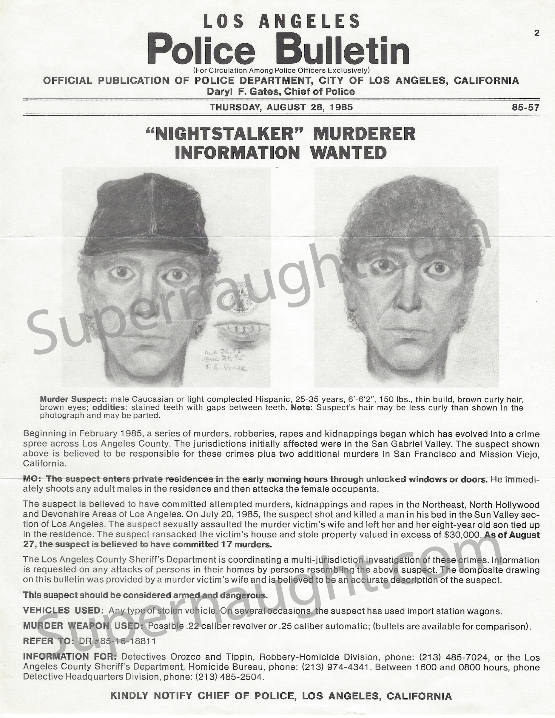 Richard Ramirez Special Bulletin Wanted Poster Replica